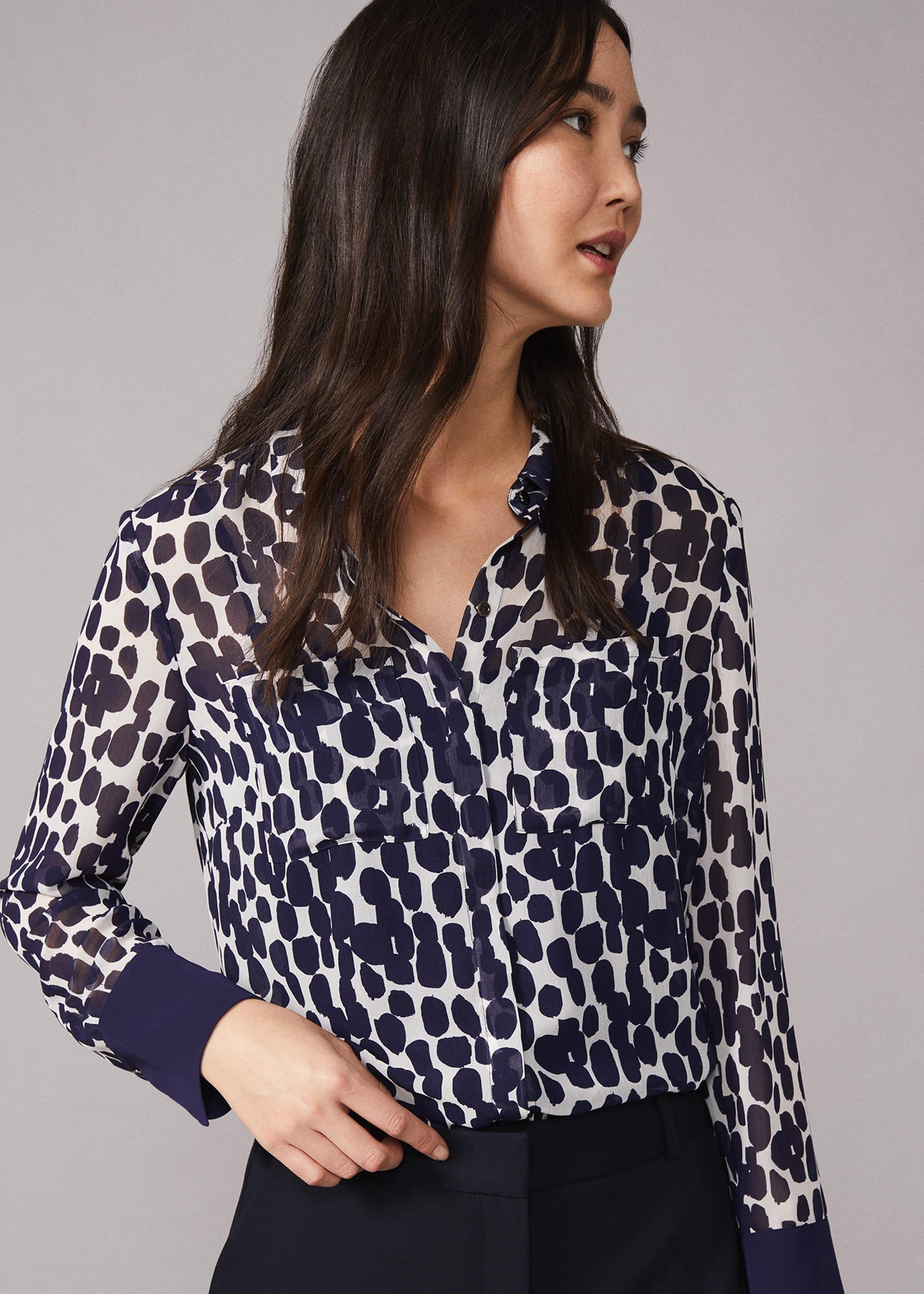 Tanjina Smudge Print Blouse