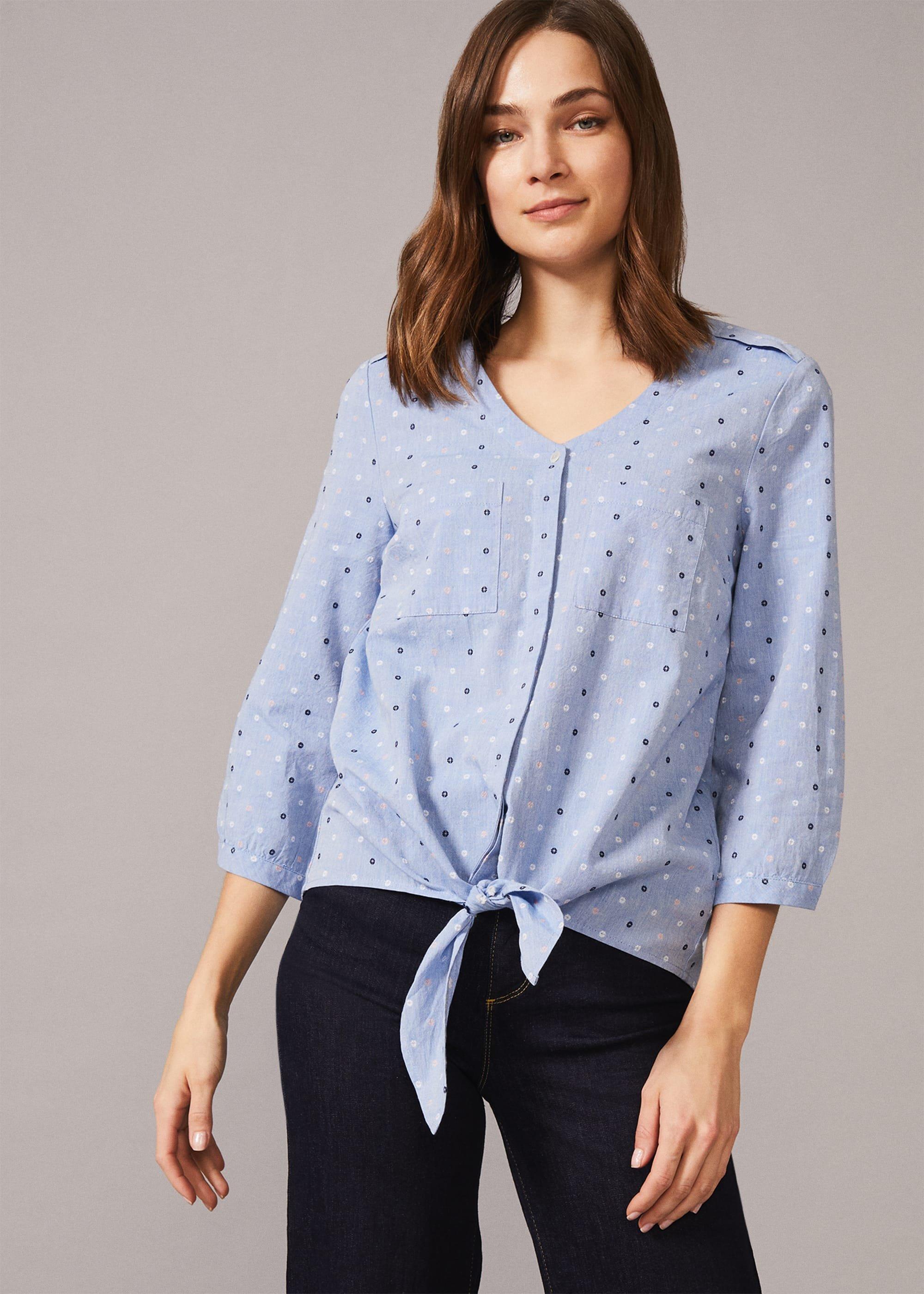 Daira Chambray Dobby Tie Shirt