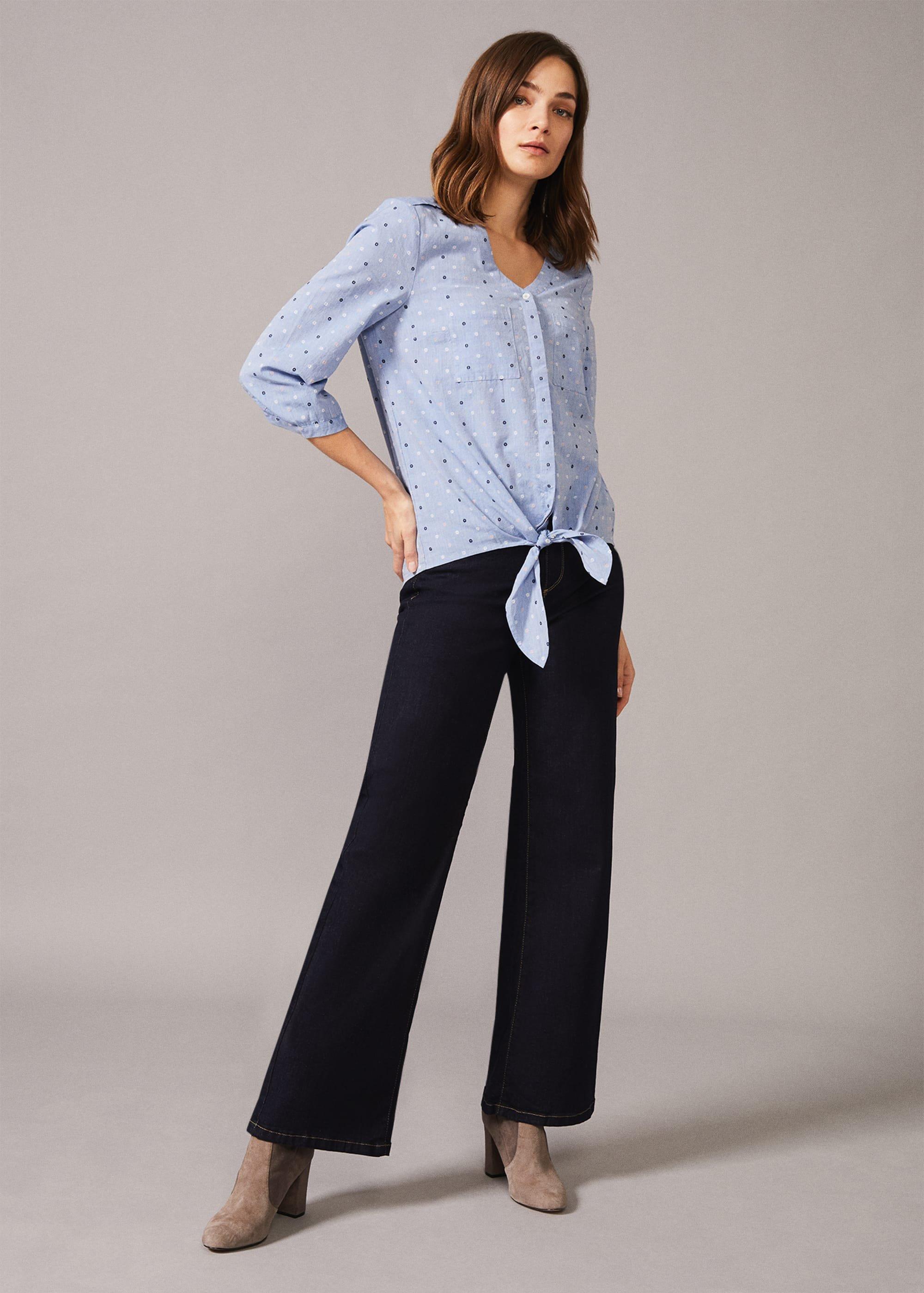 Daira Chambray Dobby Tie Shirt