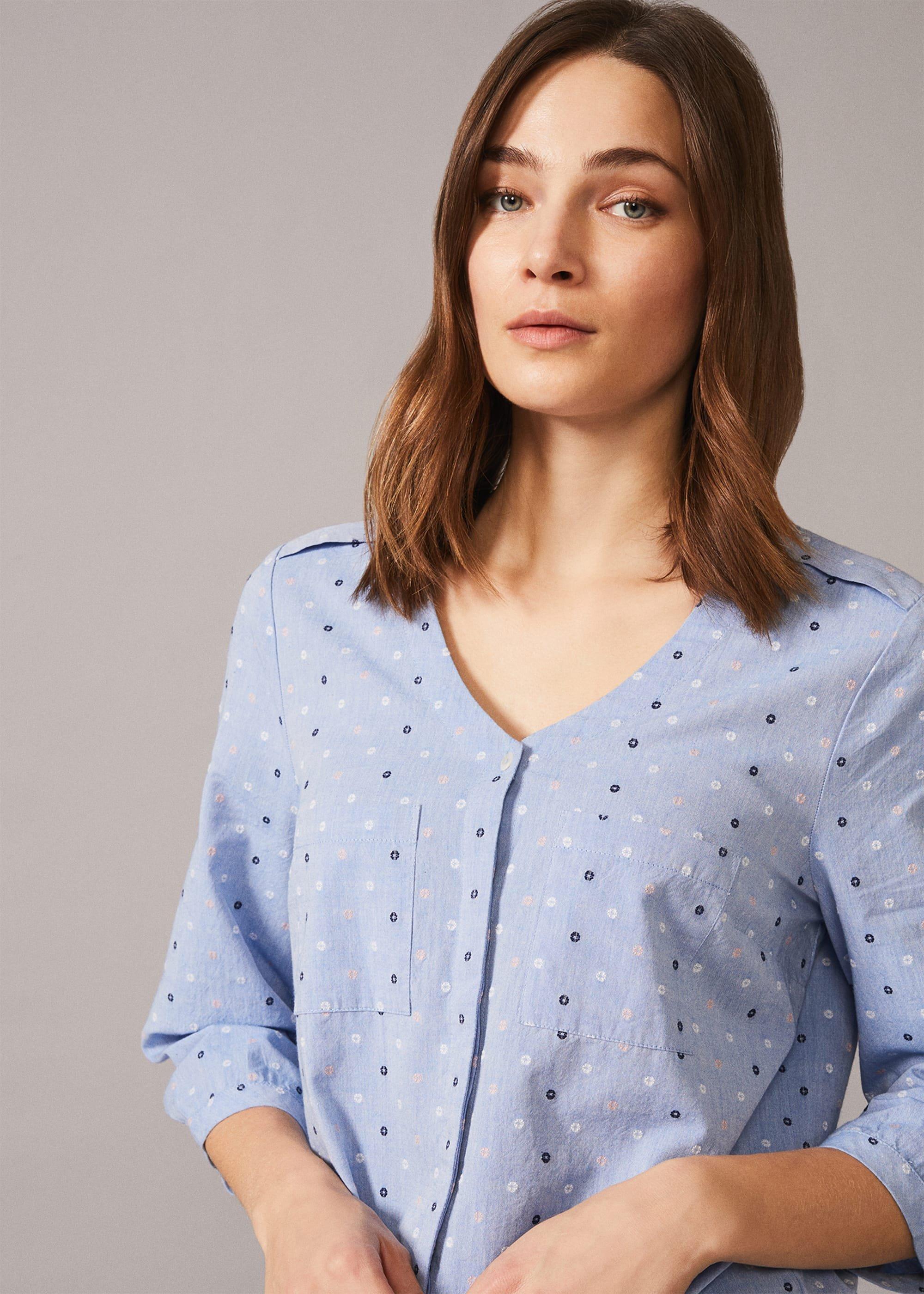 Daira Chambray Dobby Tie Shirt