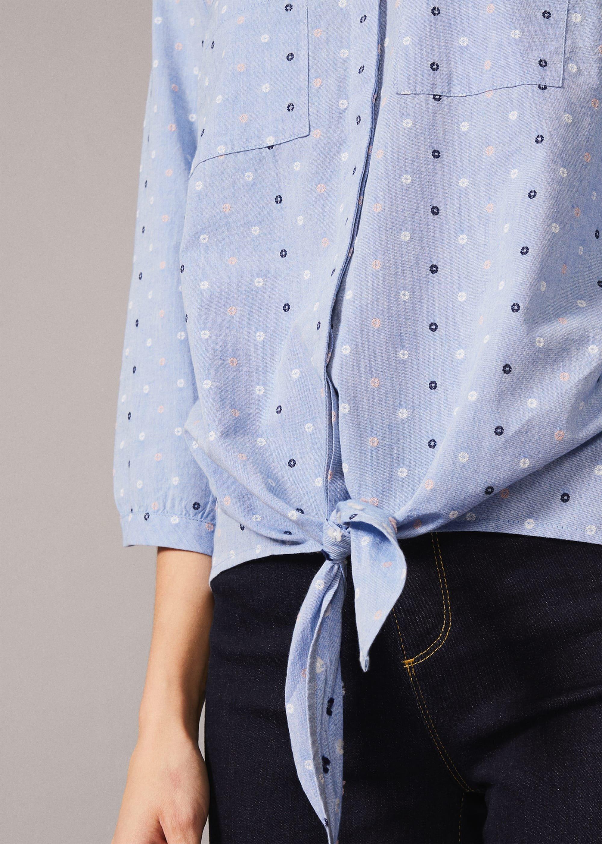 Daira Chambray Dobby Tie Shirt