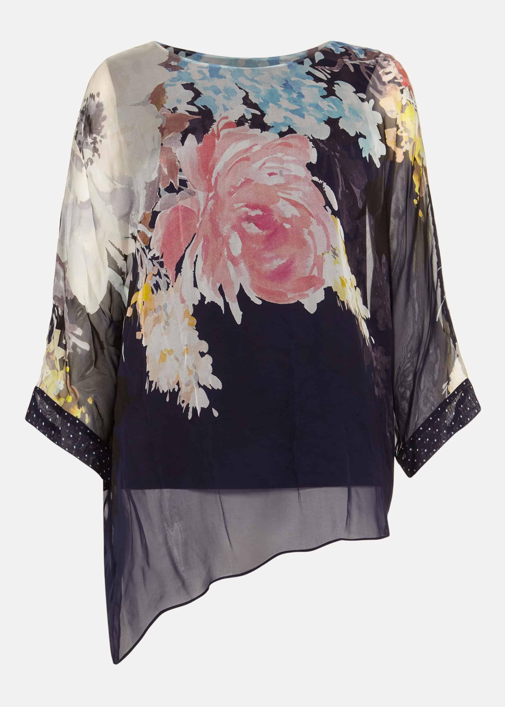 Blanche Floral Spot Silk Blouse