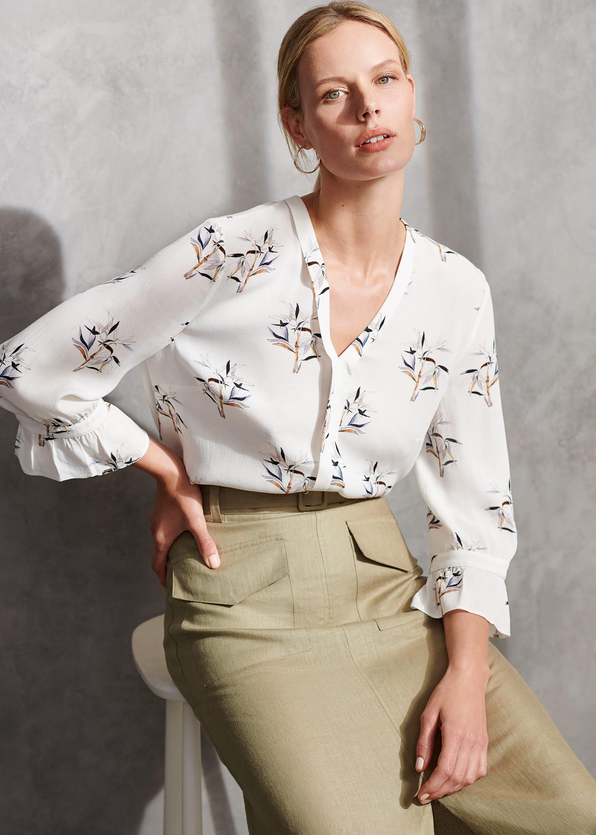 Winen Bamboo Print Blouse