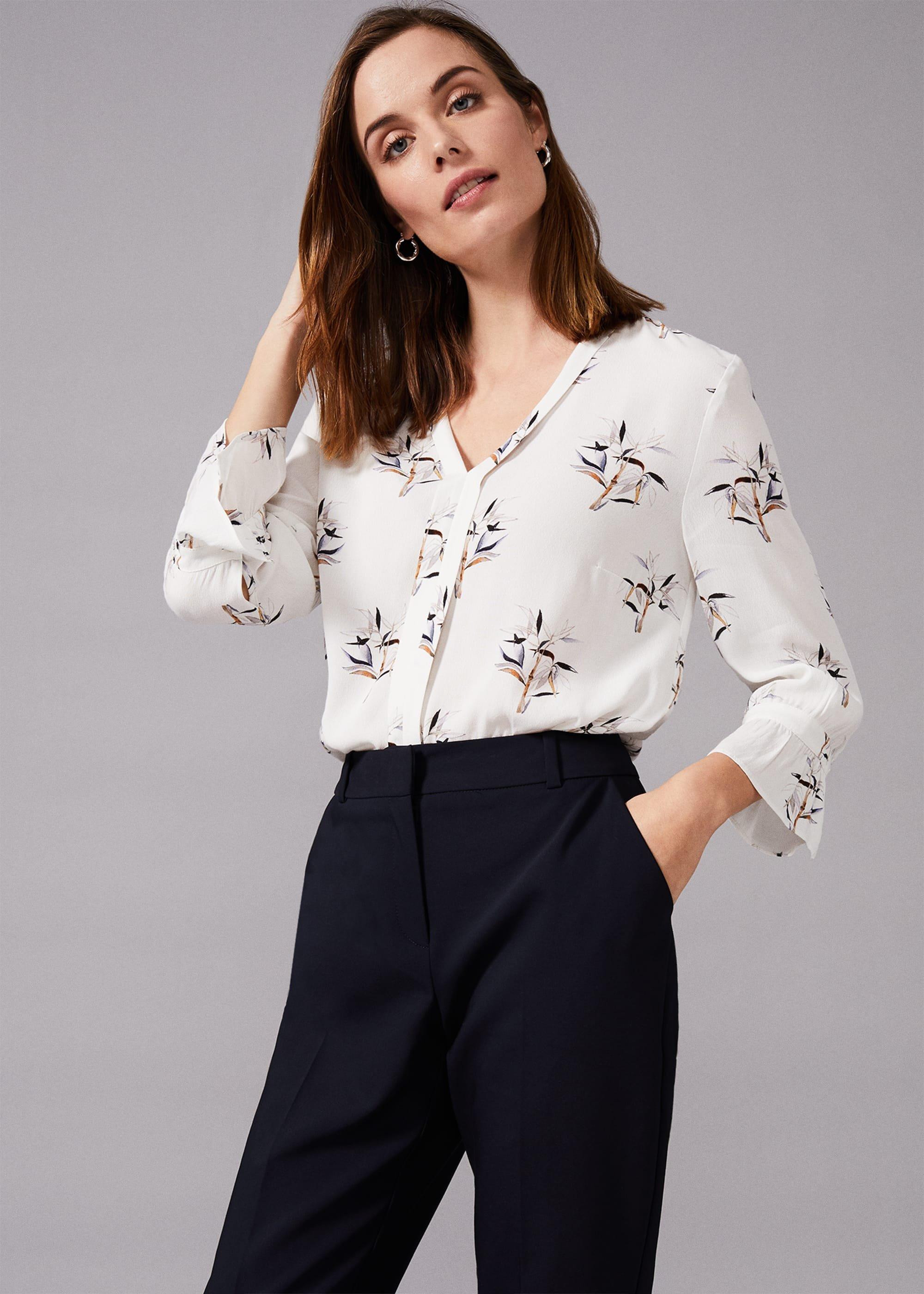 Winen Bamboo Print Blouse