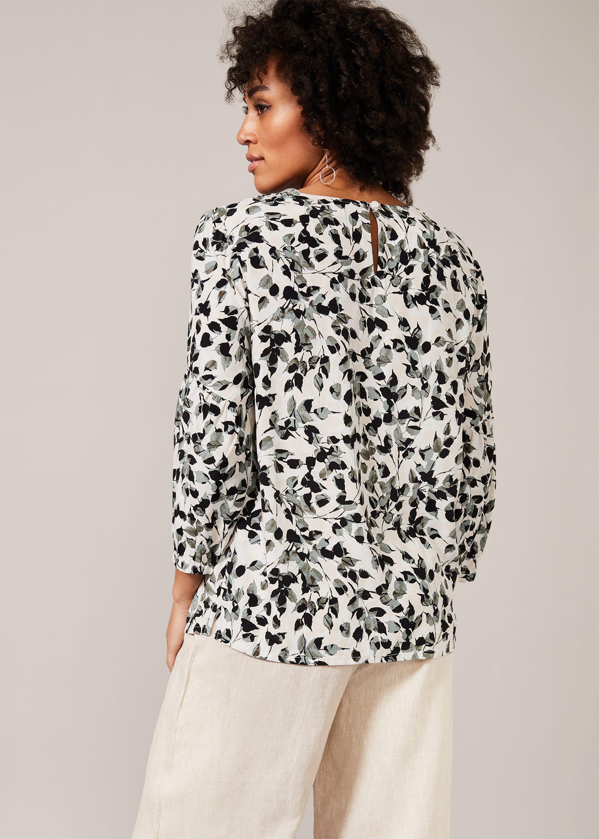 Larissa Leaf Print Blouse