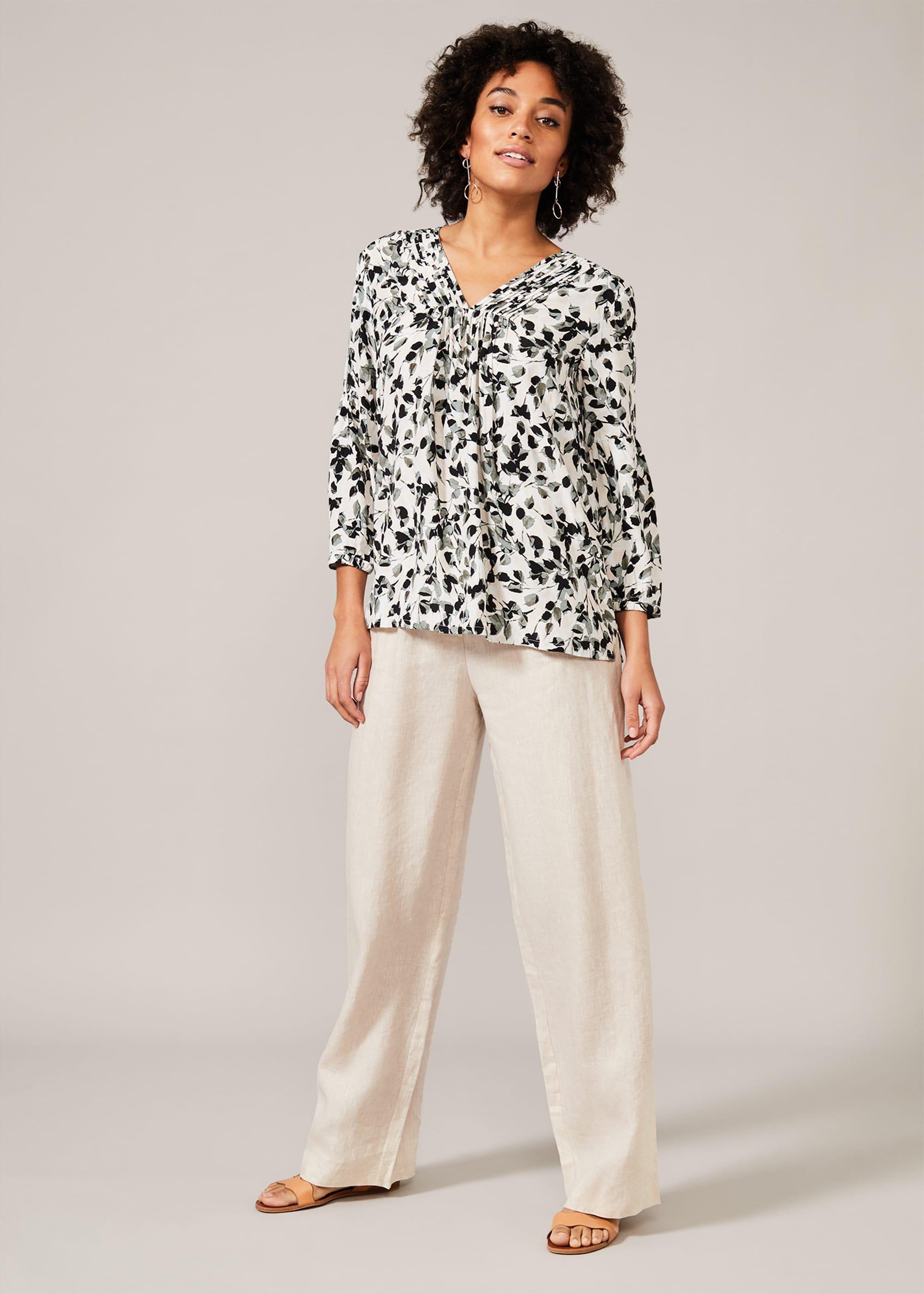 Larissa Leaf Print Blouse