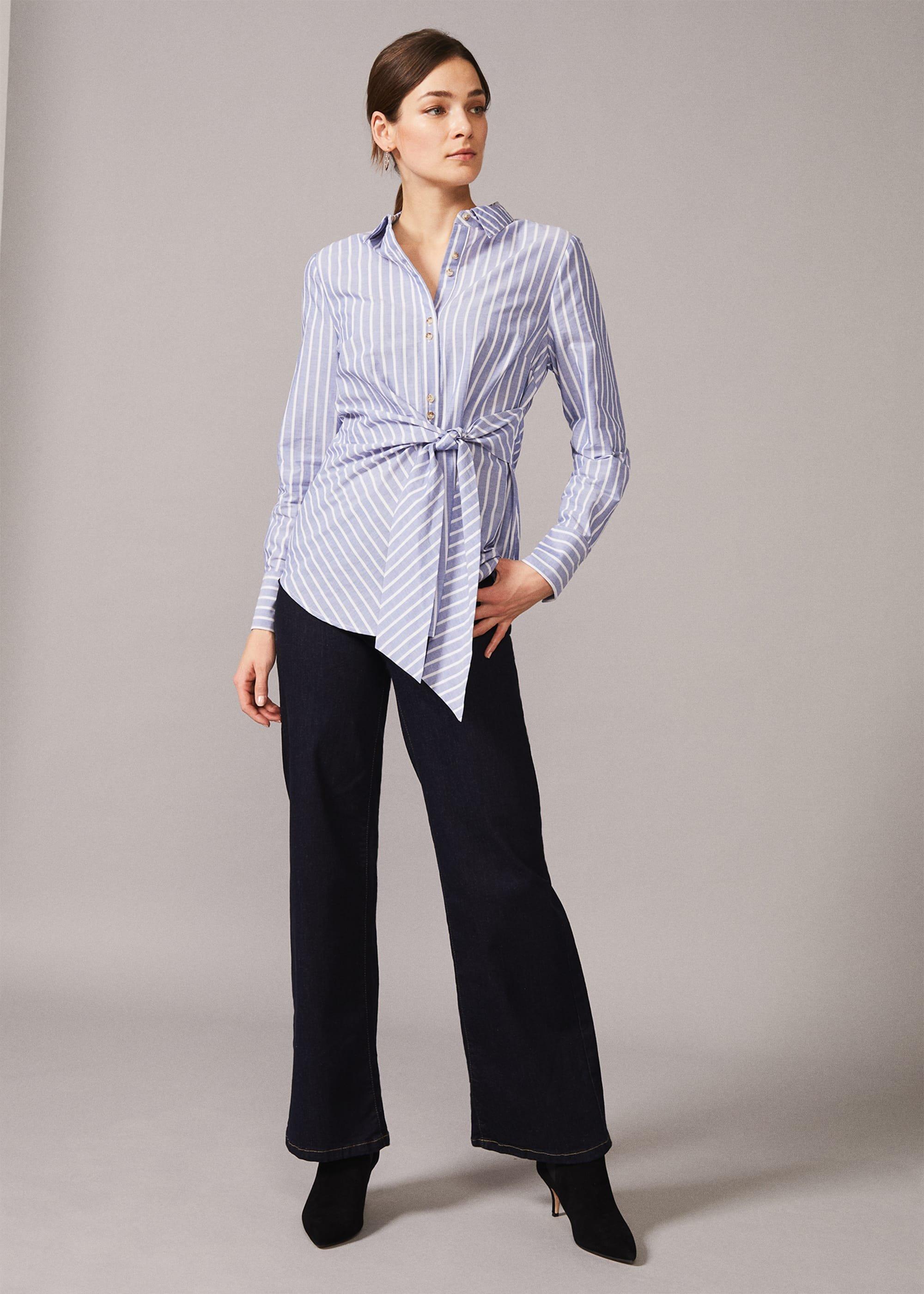 Niona Stripe Tie Shirt