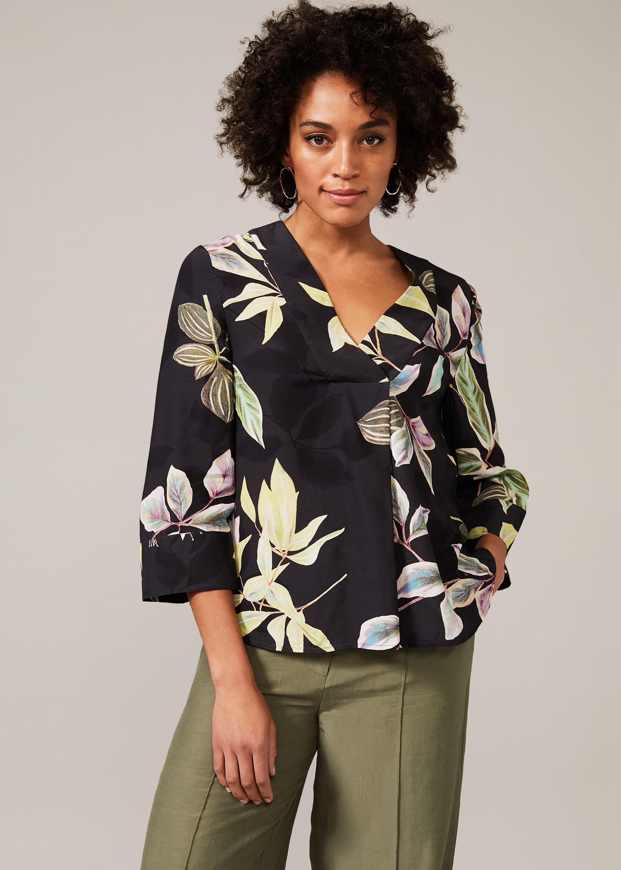 Hermy Floral Foldover Blouse
