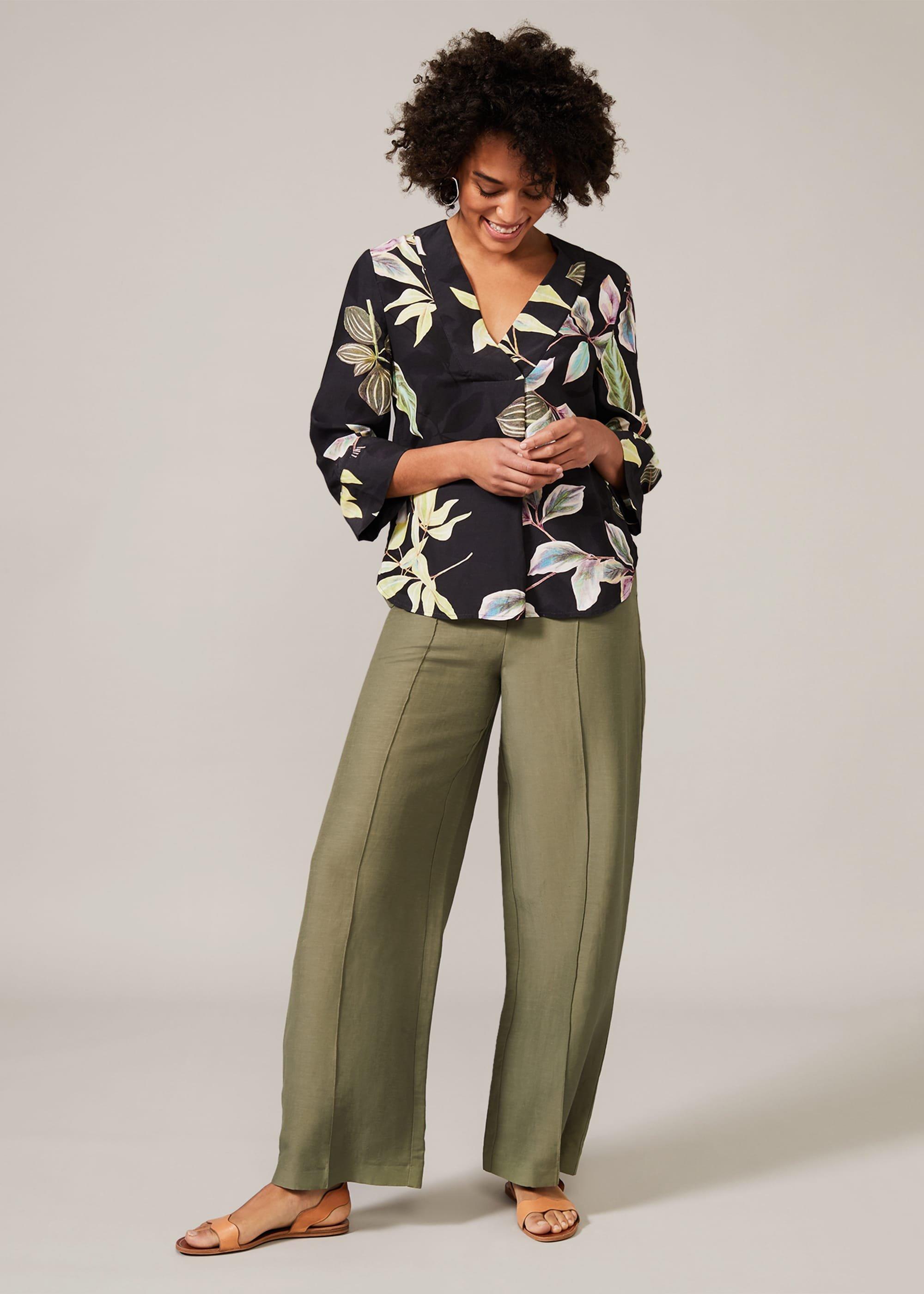 Hermy Floral Foldover Blouse