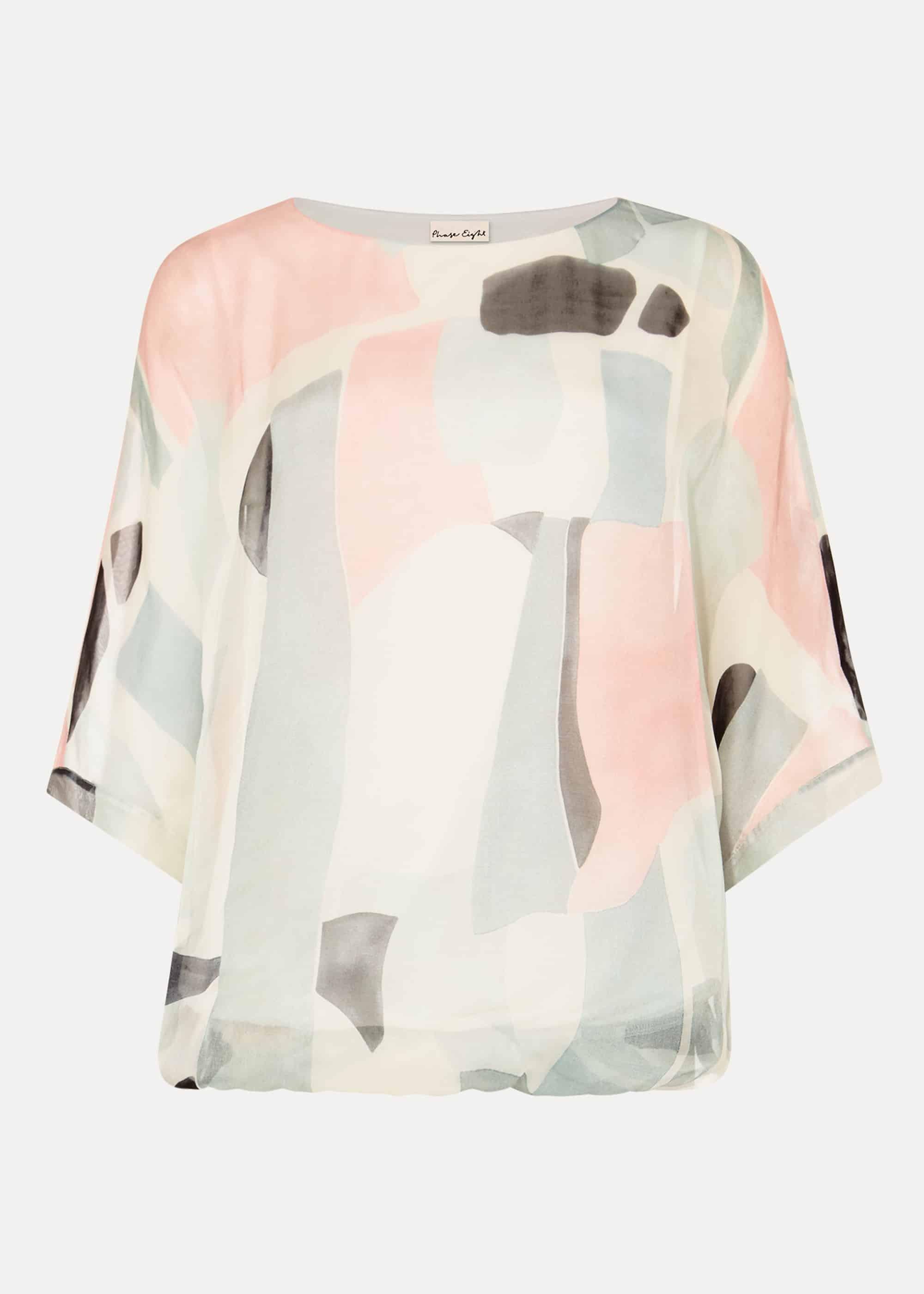 Tokyo Print Silk Blouse