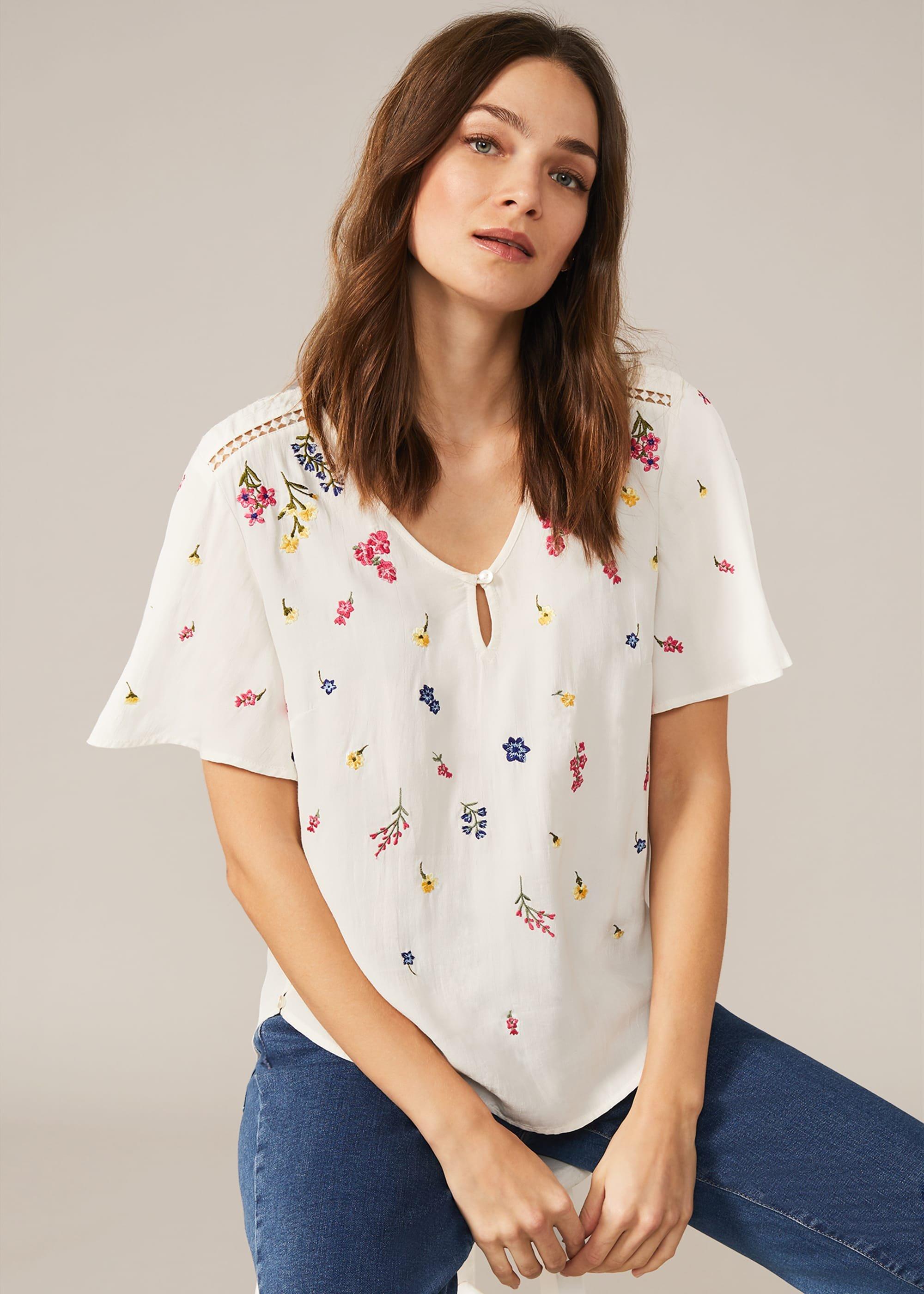 Scattered Embroidered Blouse