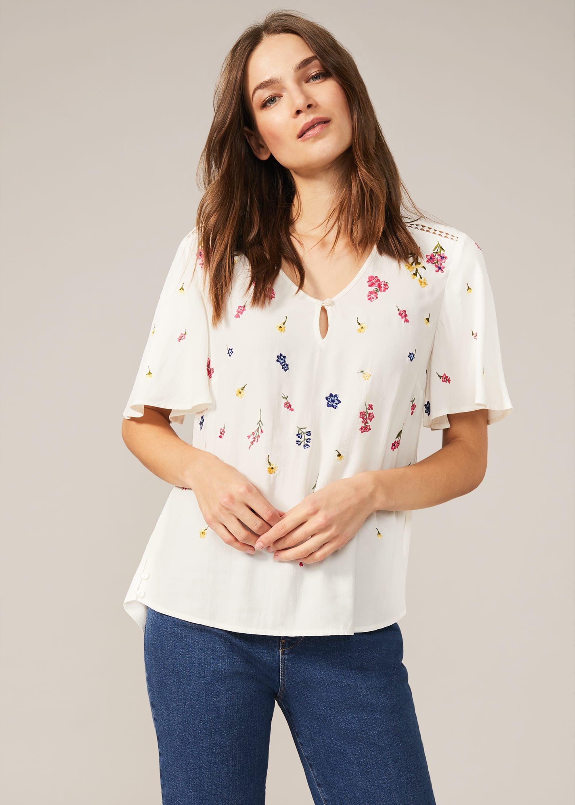 Scattered Embroidered Blouse
