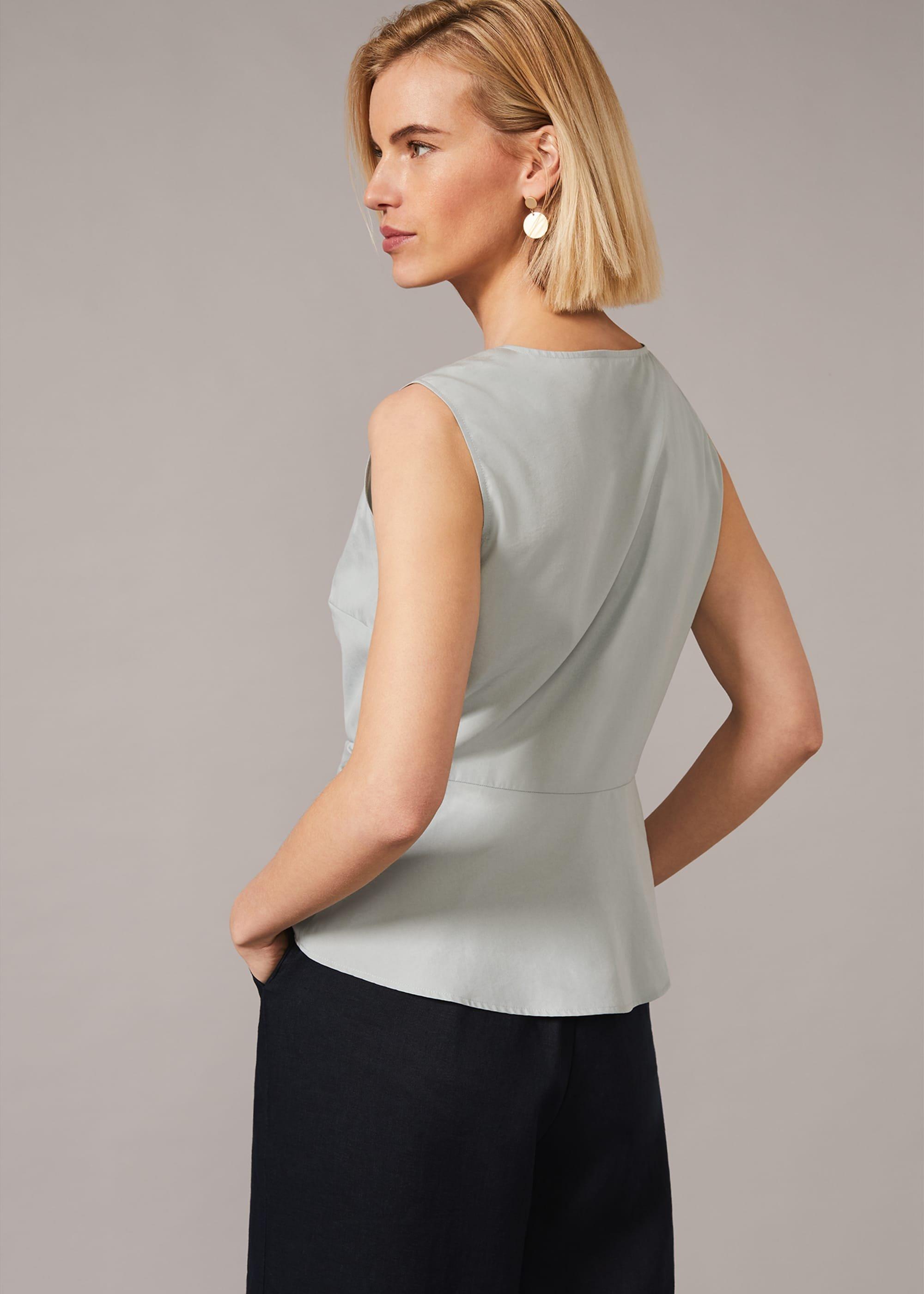 Warna Sleeveless Tie Blouse