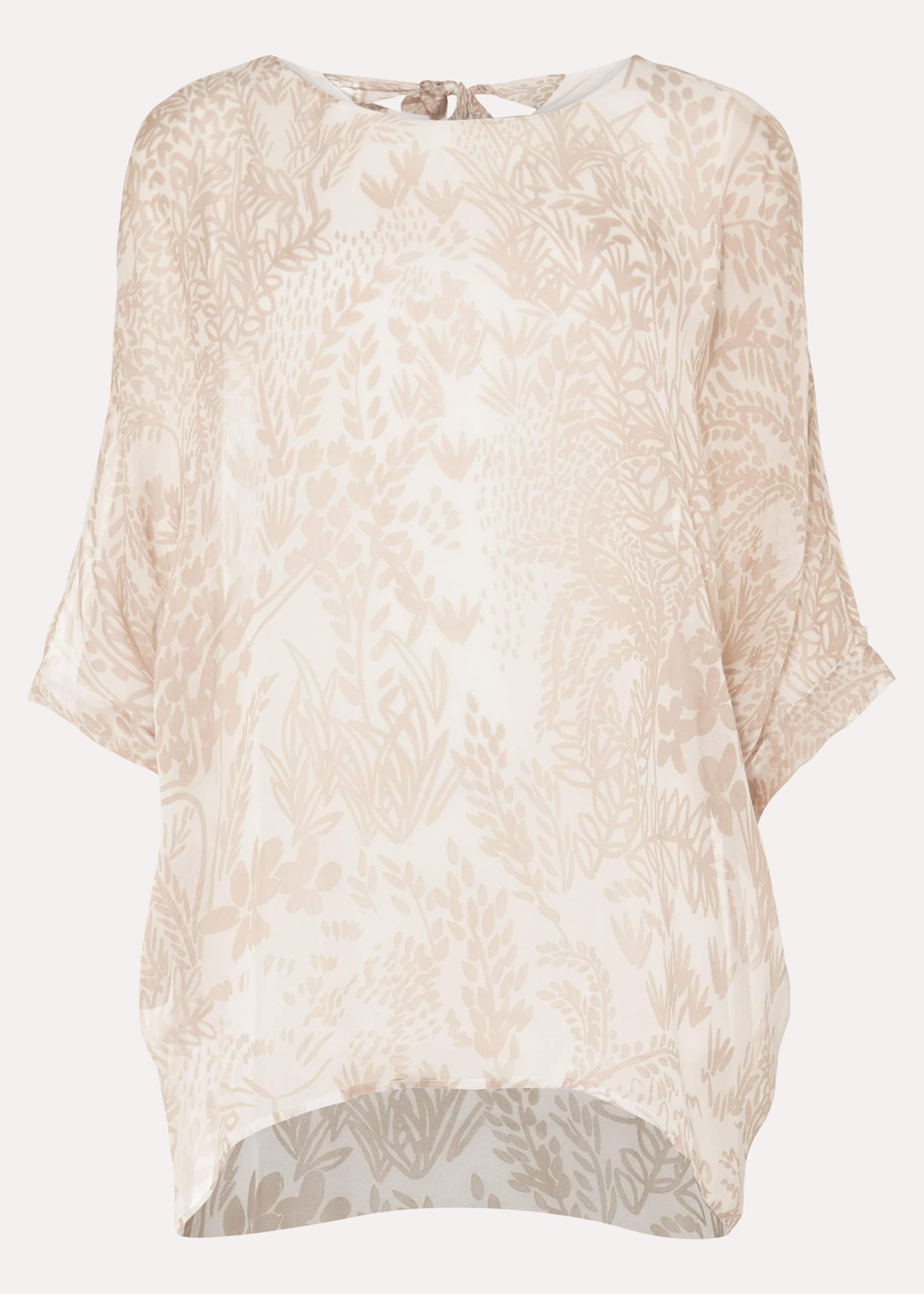 Akeno Print Silk Blouse