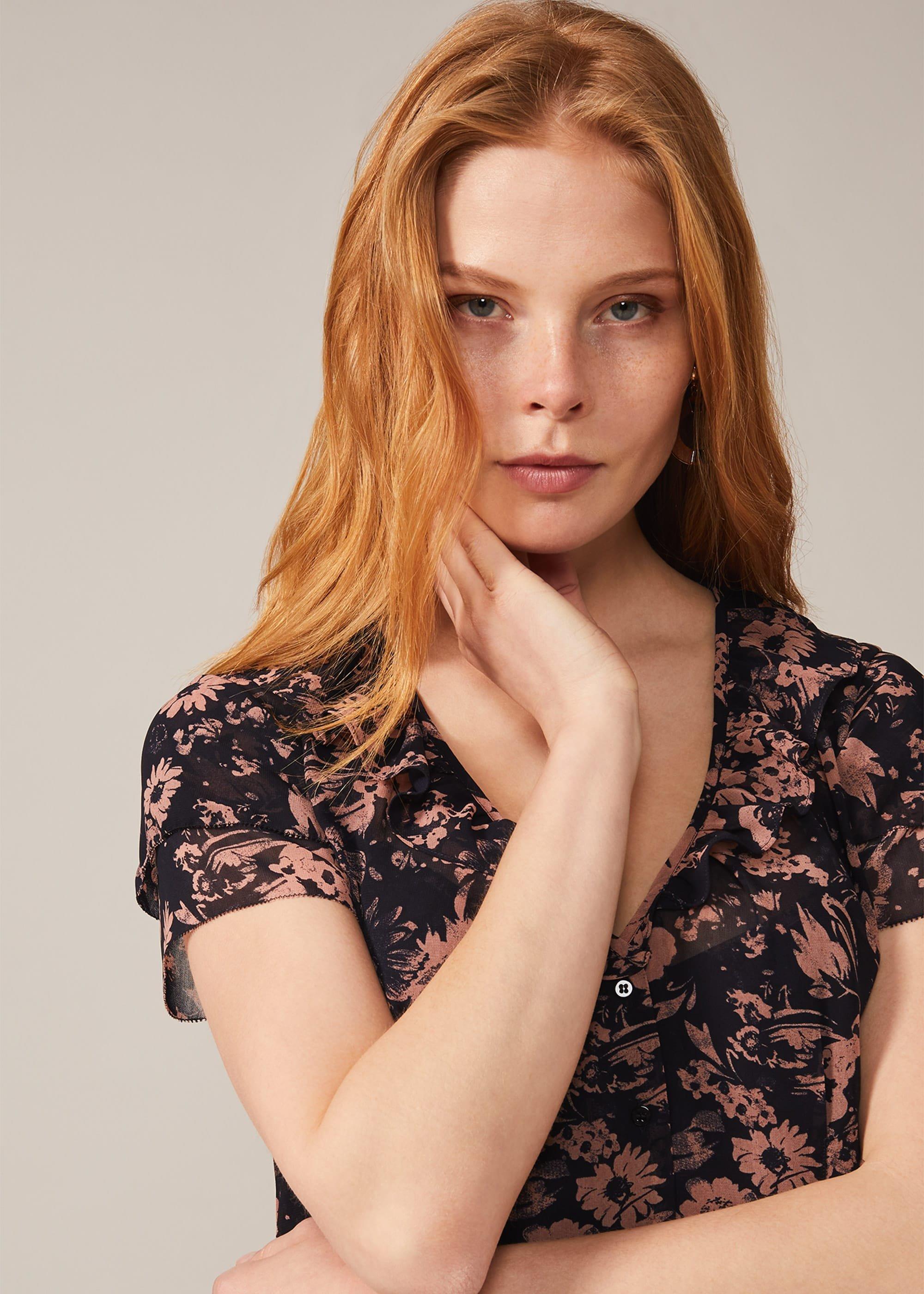 Verena Floral Chiffon Blouse