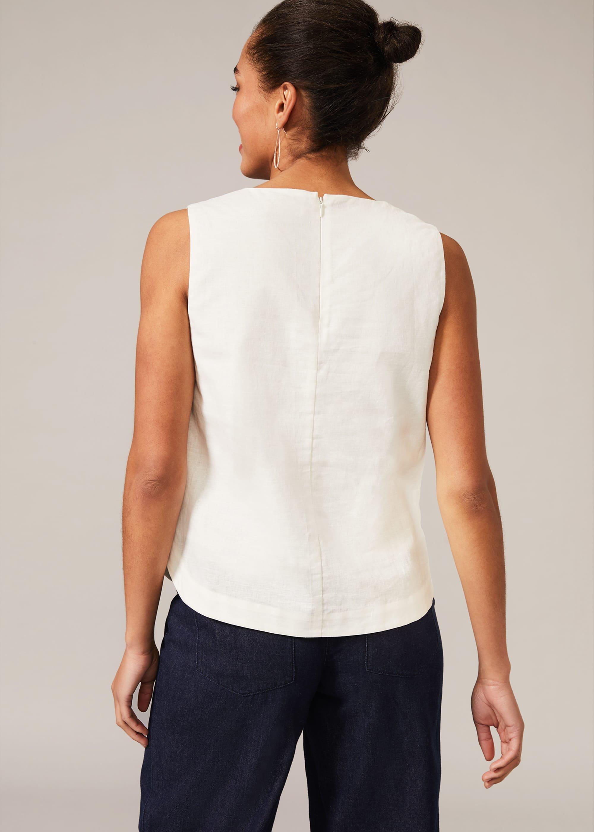Scallop Linen Blouse