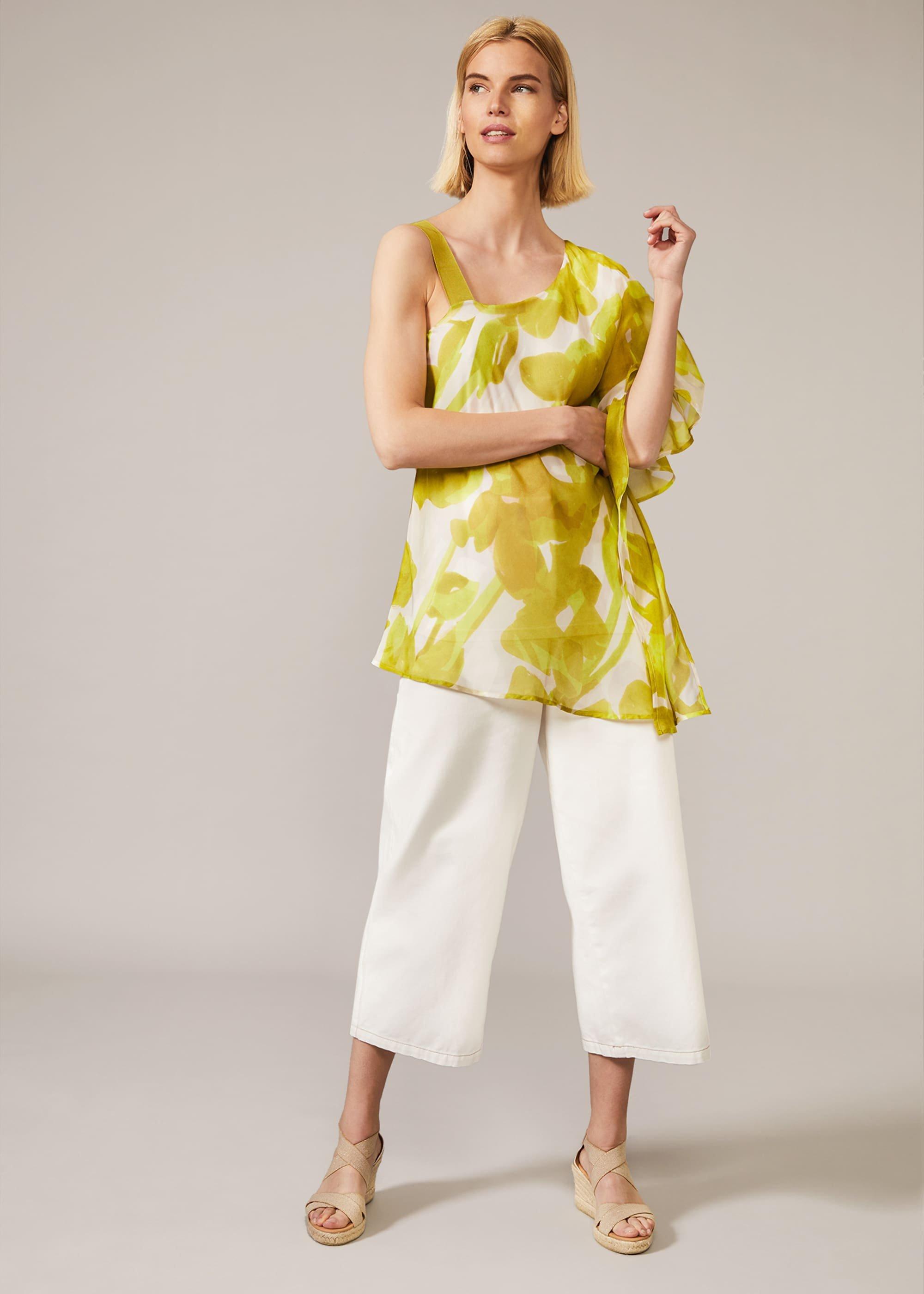 Coline Asymmetric Silk Blend Blouse