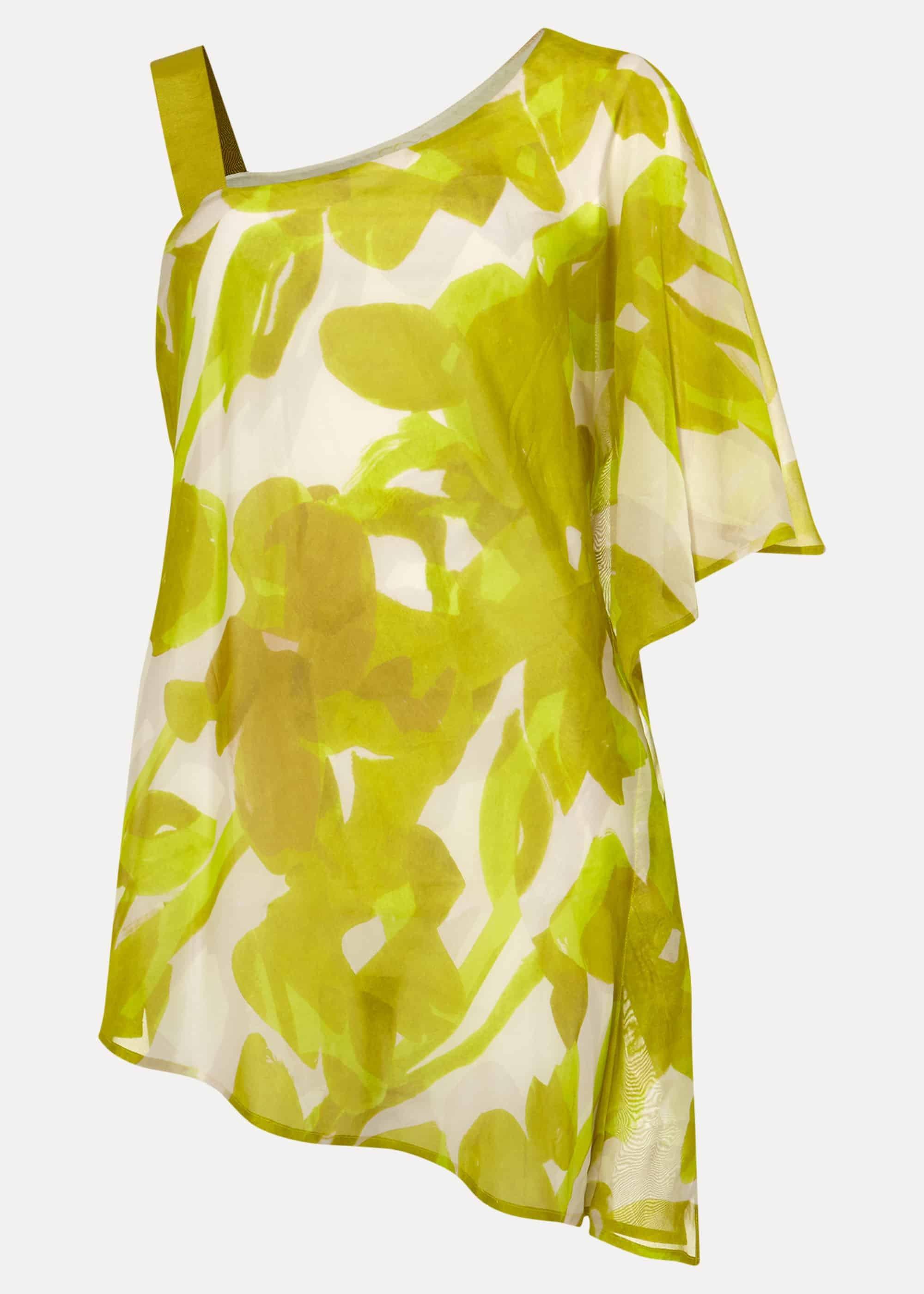 Coline Asymmetric Silk Blend Blouse