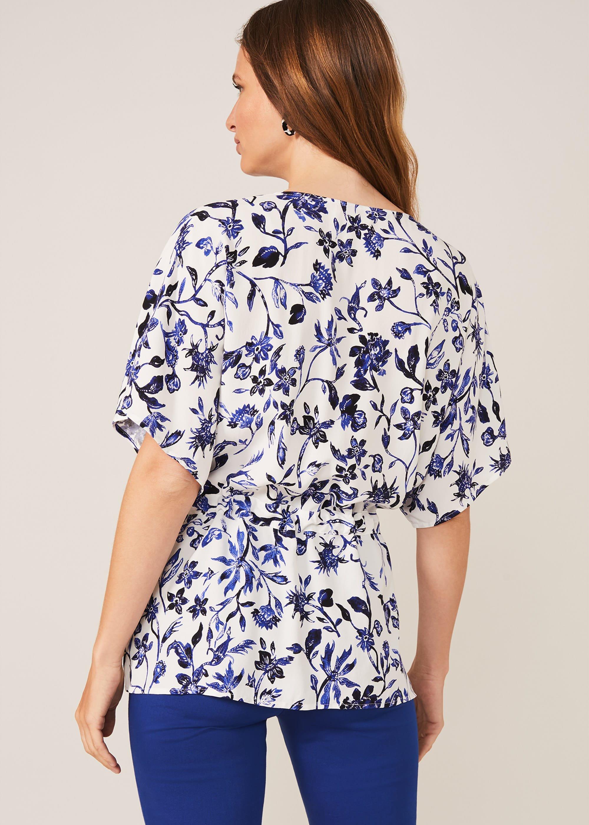 Cosette Floral Tie Waist Blouse