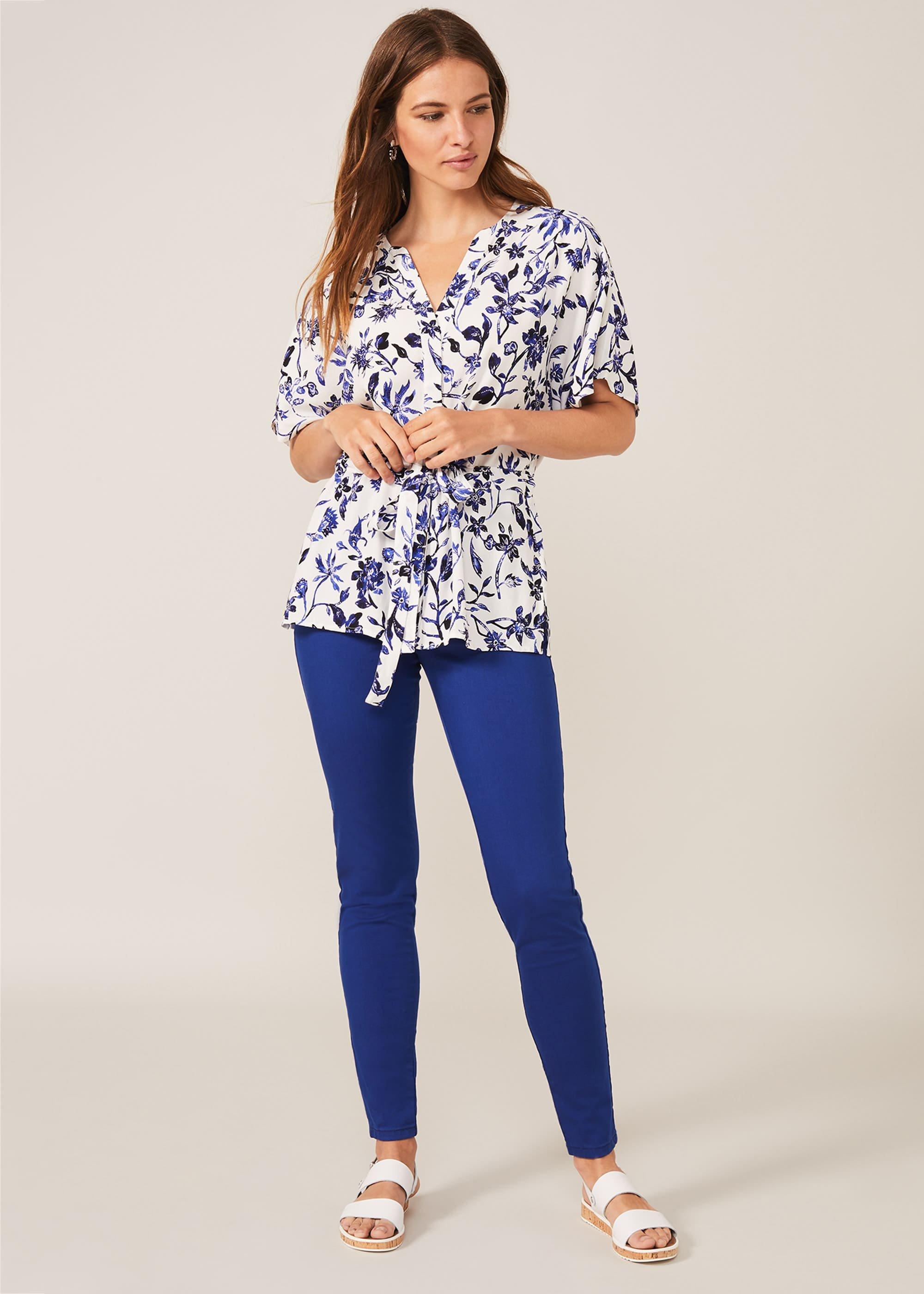 Cosette Floral Tie Waist Blouse