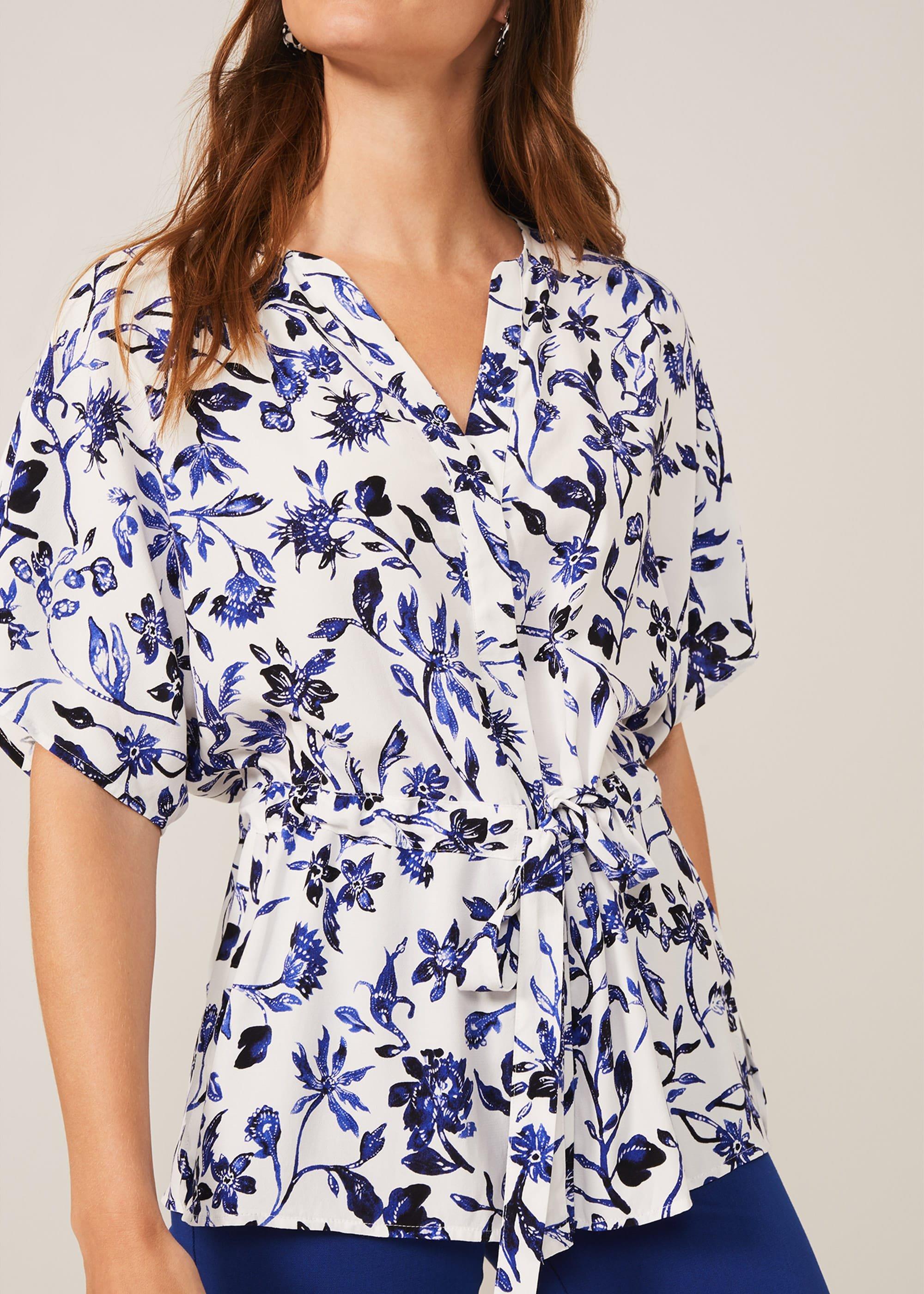 Cosette Floral Tie Waist Blouse