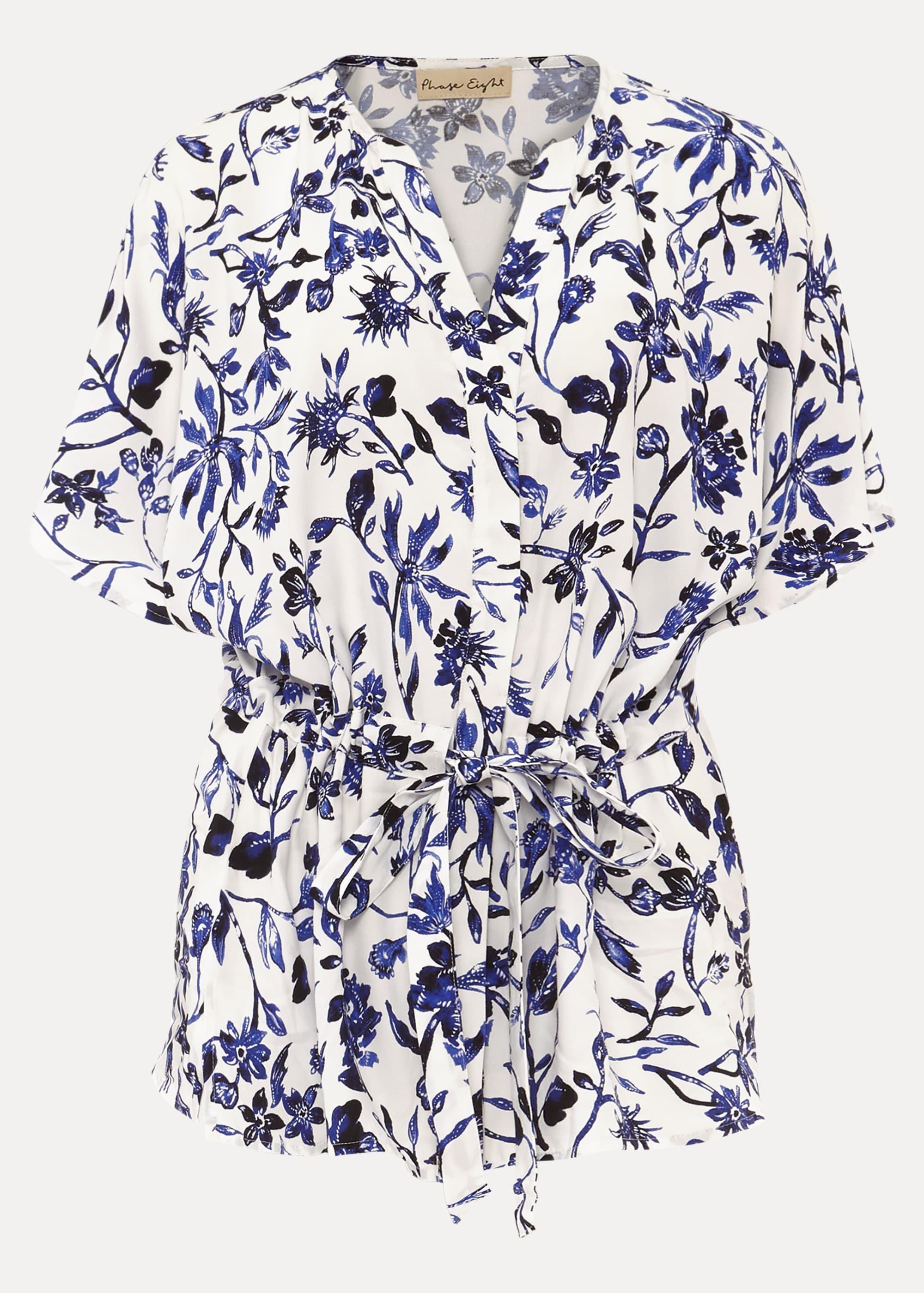 Cosette Floral Tie Waist Blouse