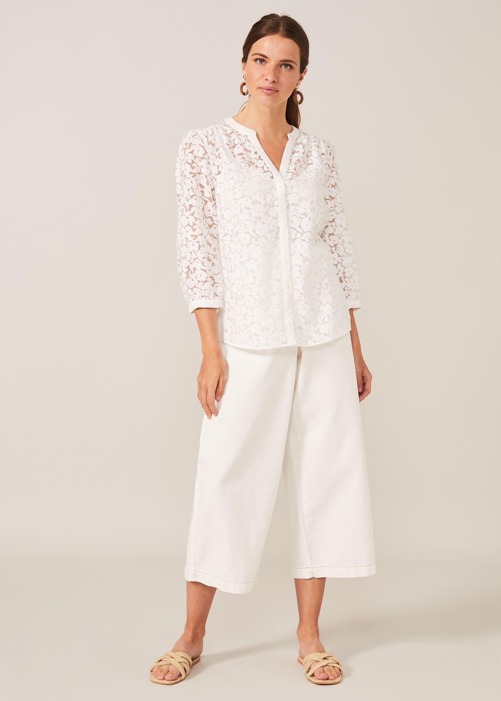 Burnout Floral Blouse