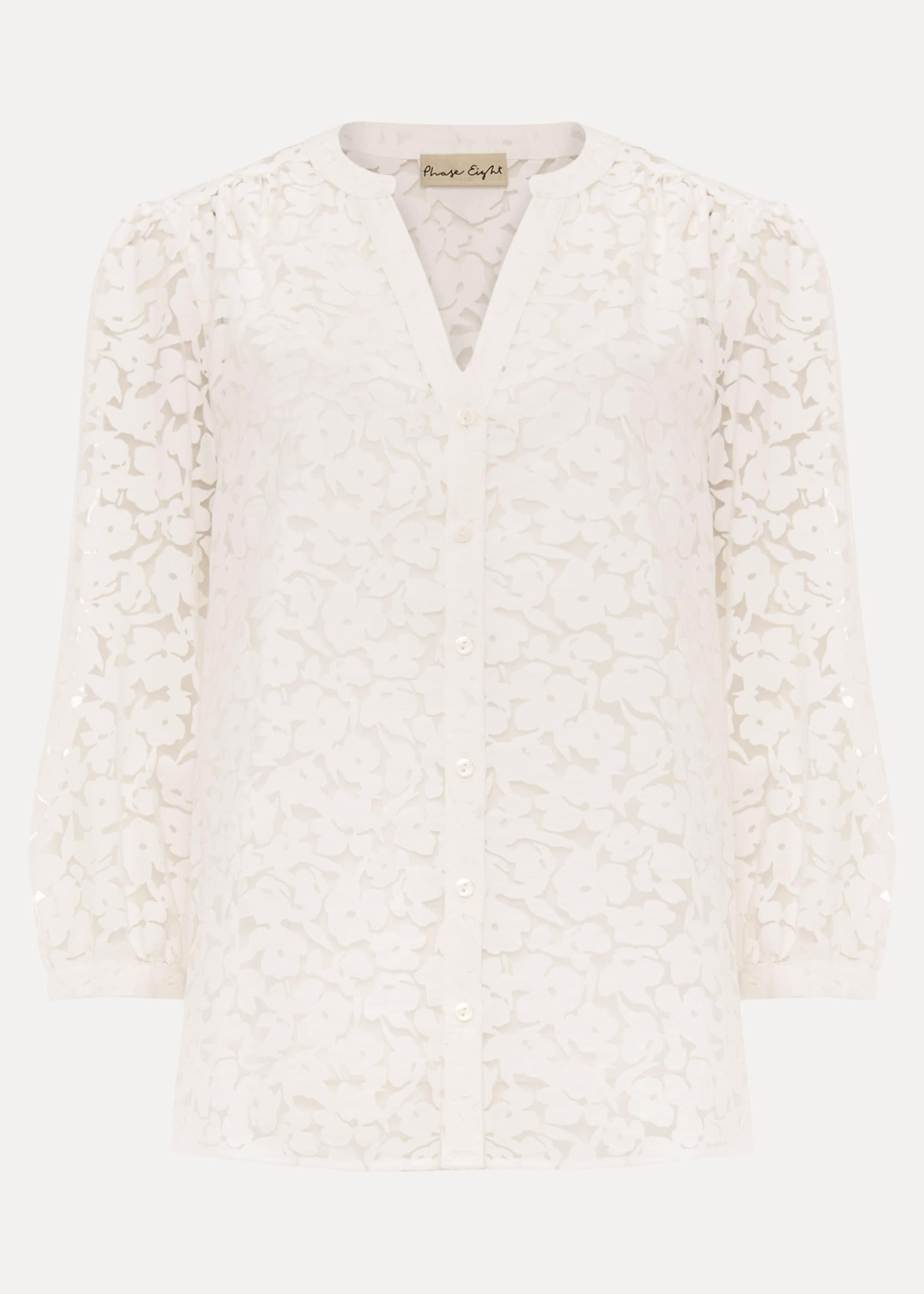 Burnout Floral Blouse