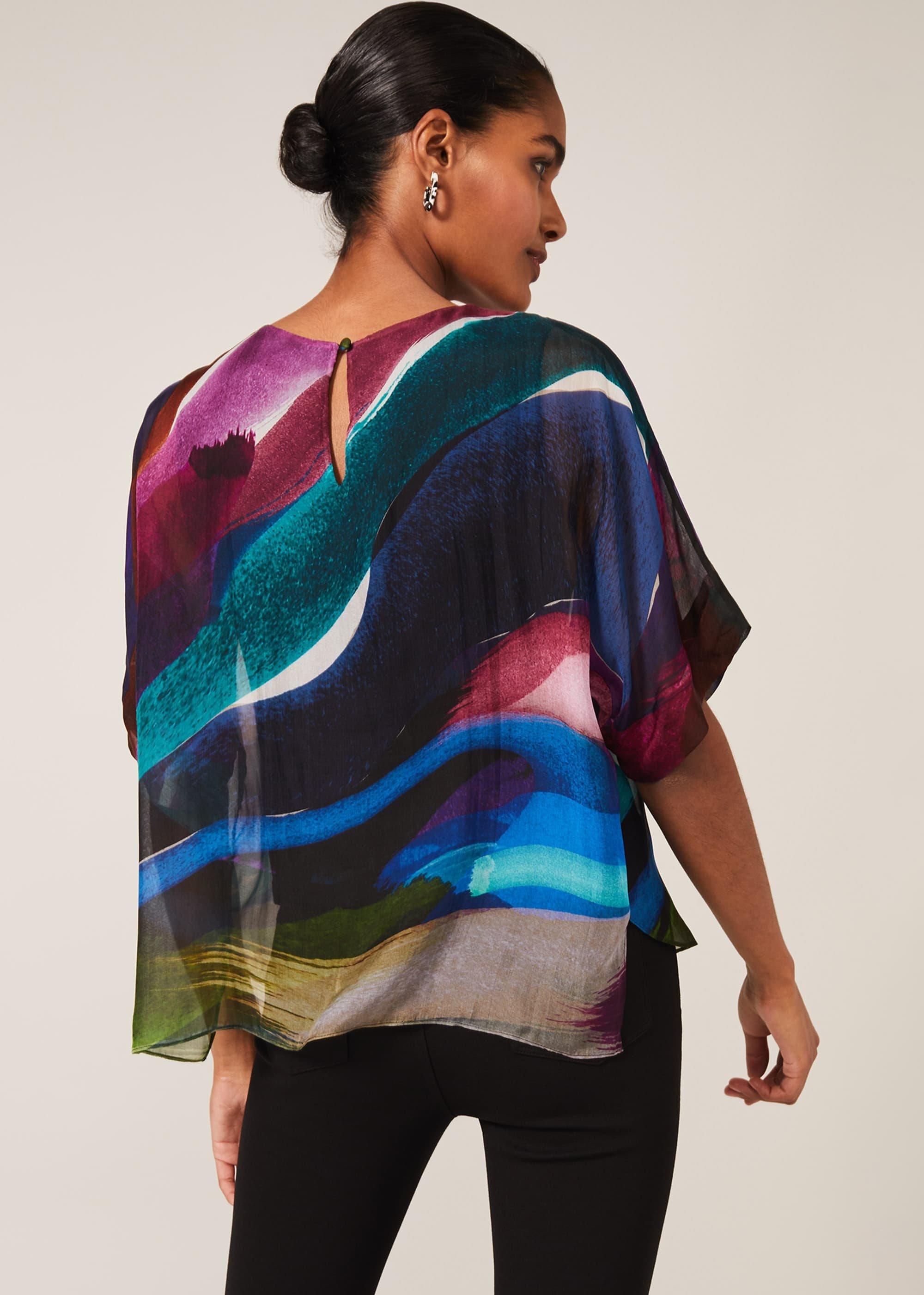 Clem Swirl Silk Blouse