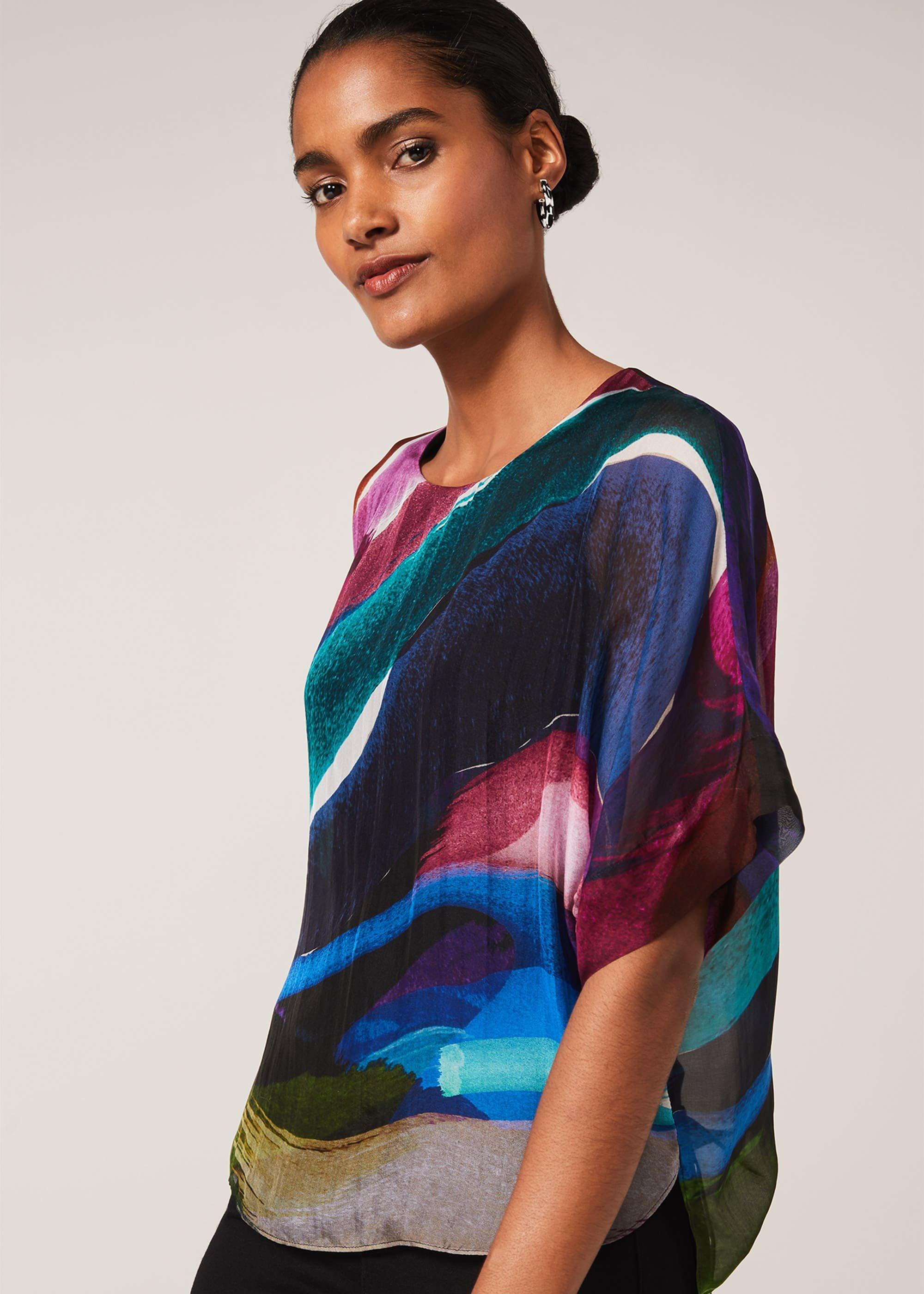 Clem Swirl Silk Blouse