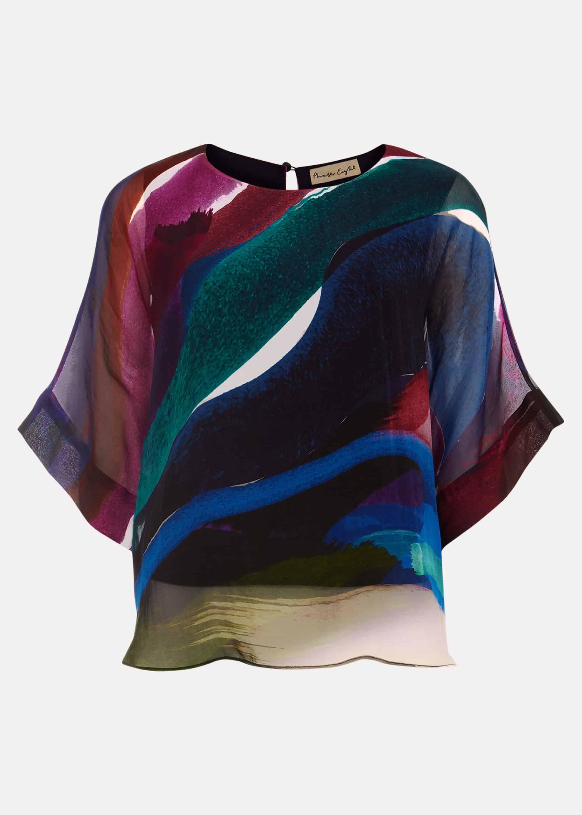 Clem Swirl Silk Blouse