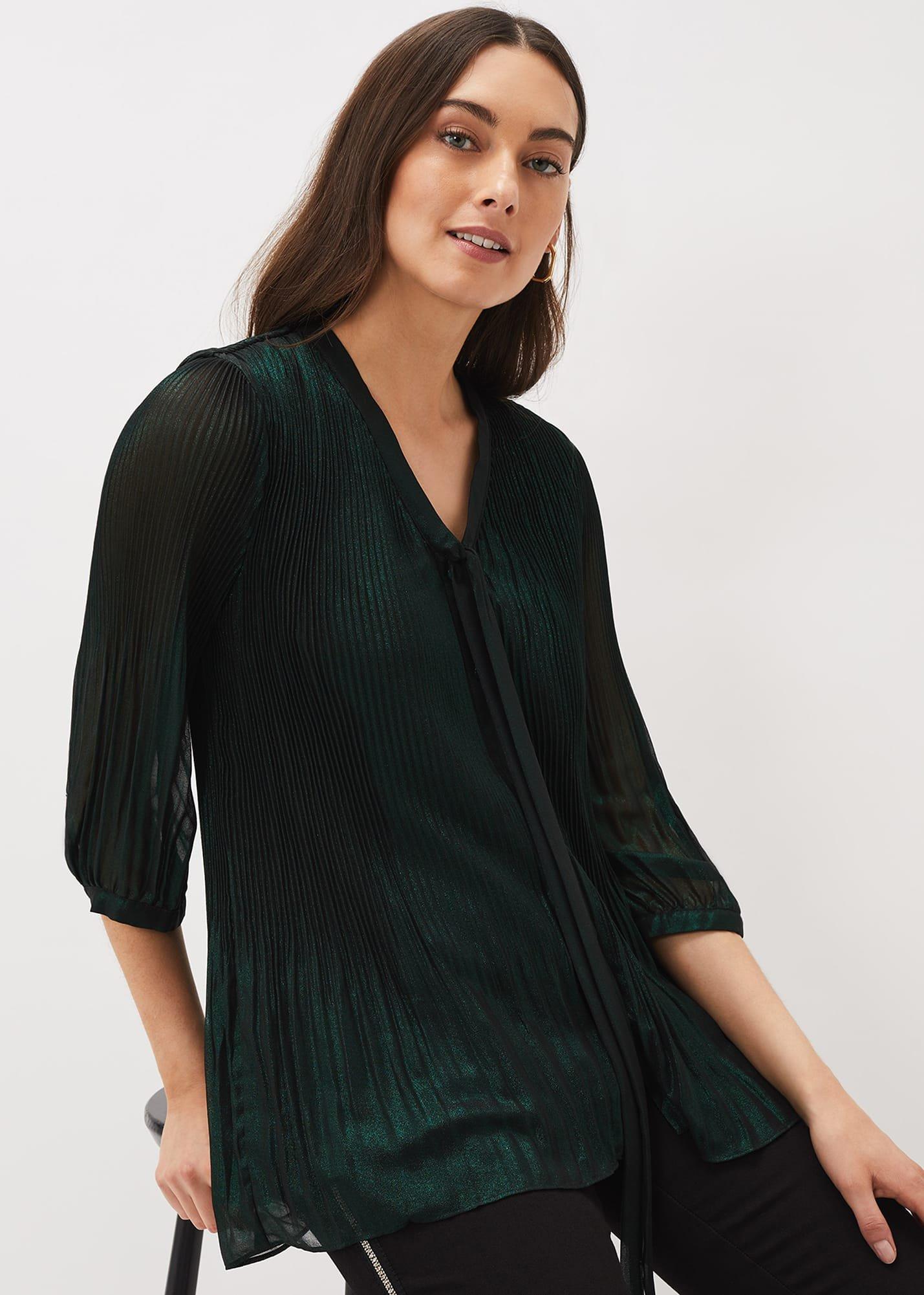 Ella Foil Blouse