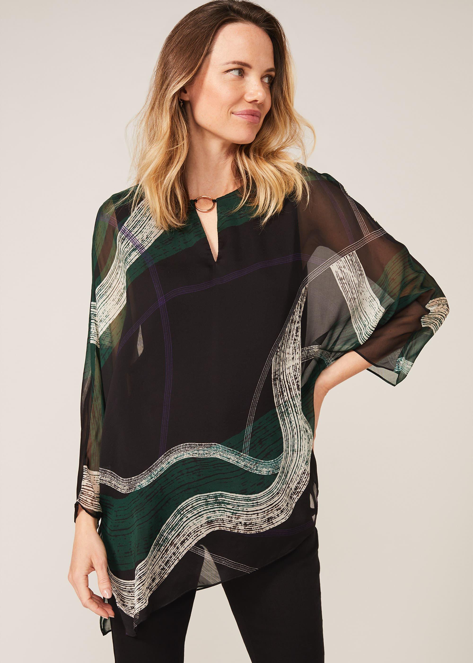Alyssa Swirl Silk Blouse