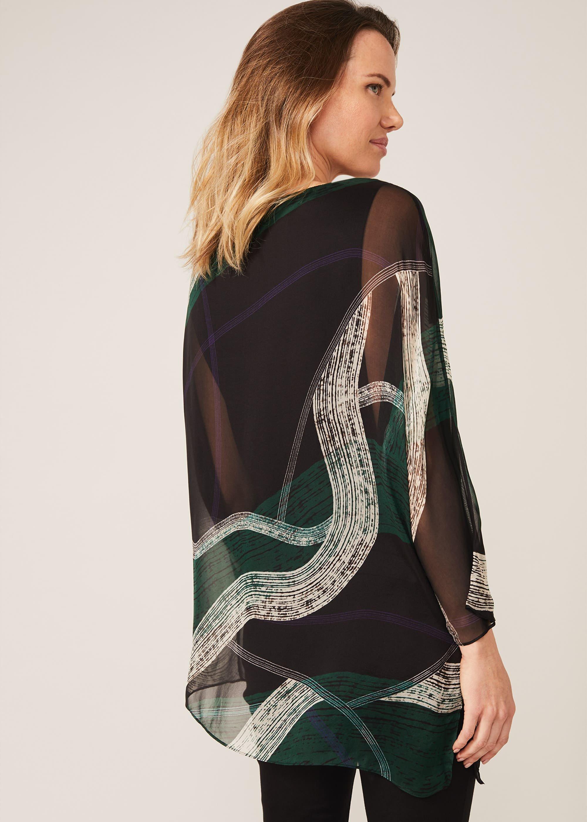 Alyssa Swirl Silk Blouse