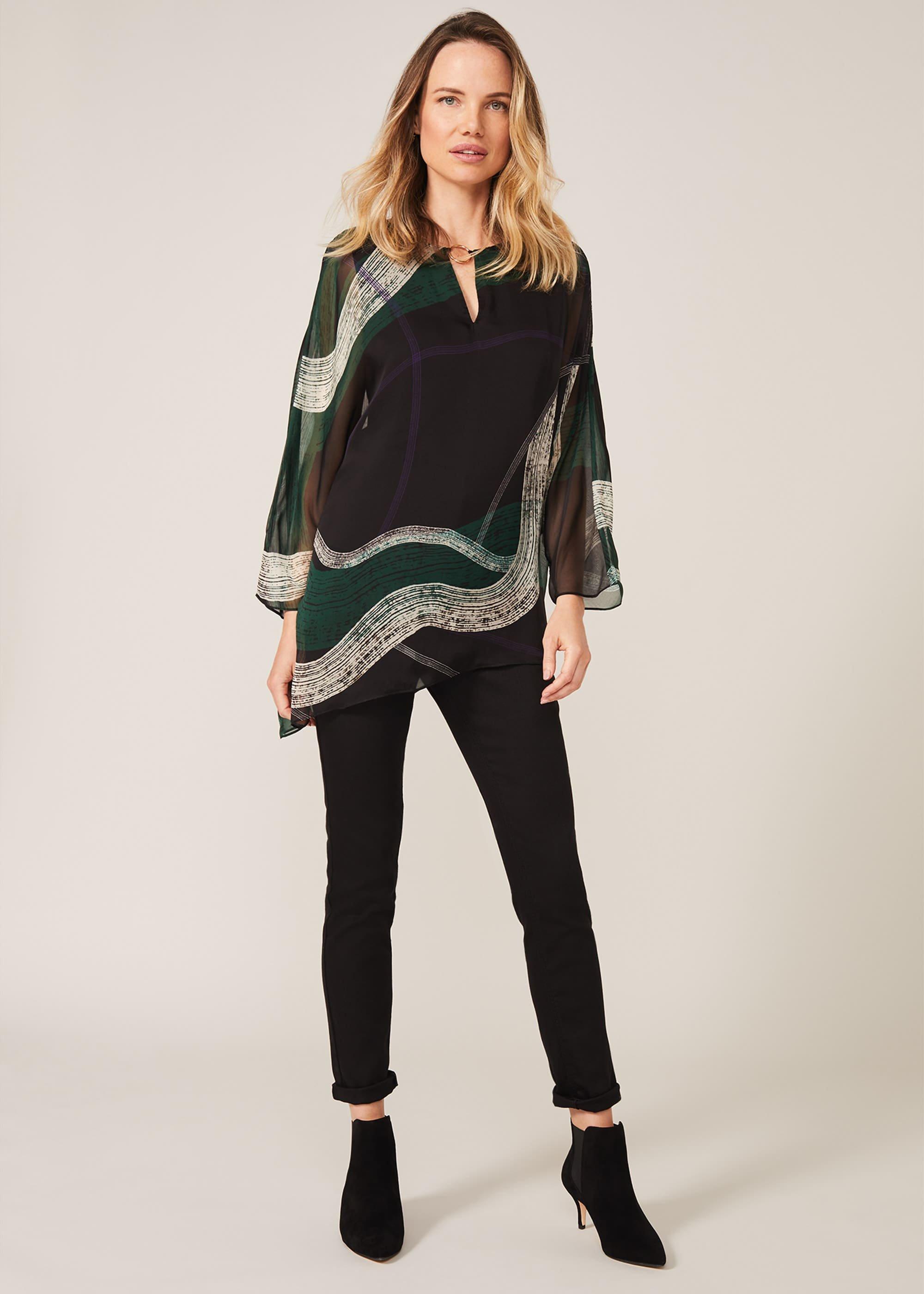 Alyssa Swirl Silk Blouse