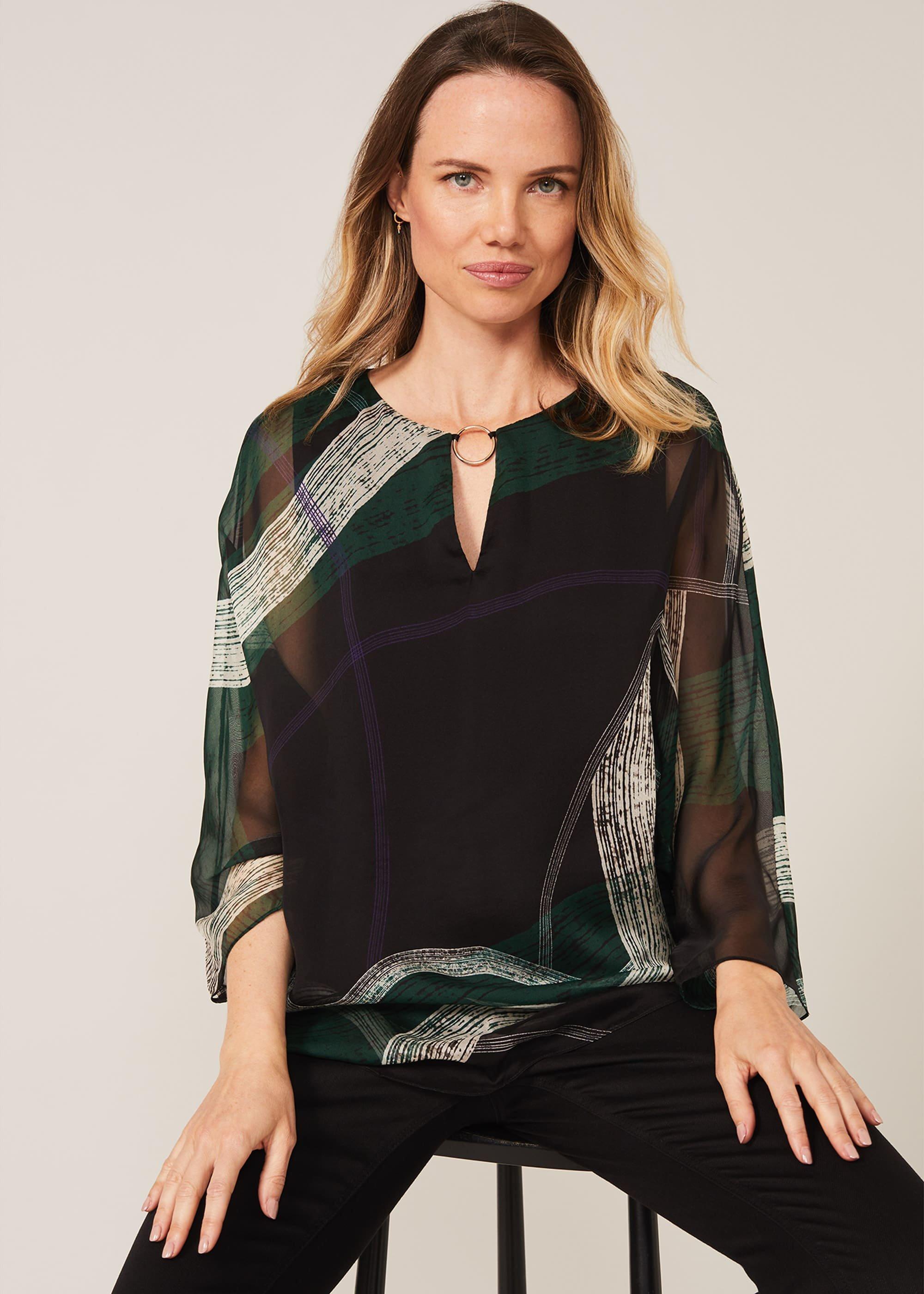 Alyssa Swirl Silk Blouse
