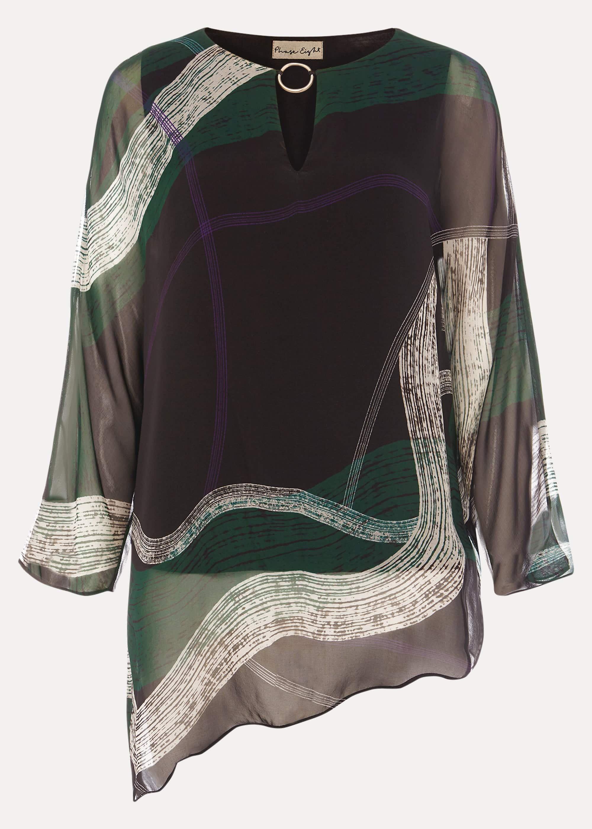 Alyssa Swirl Silk Blouse
