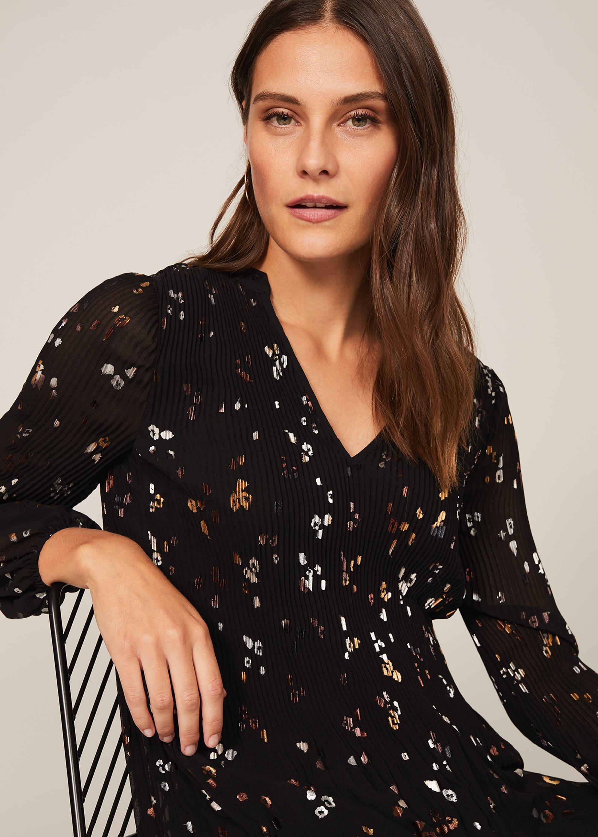 Ella Foil Spot Blouse