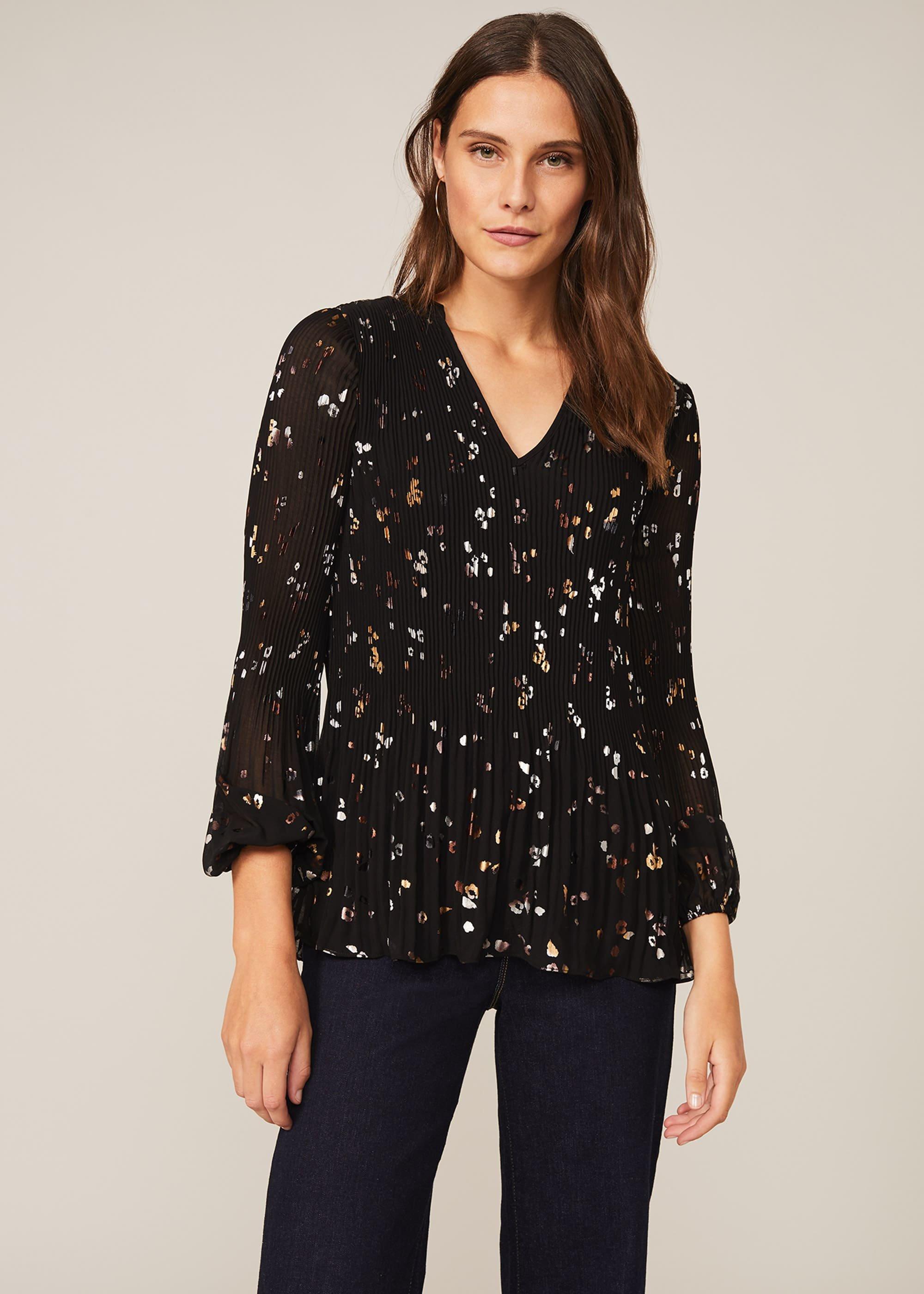 Ella Foil Spot Blouse