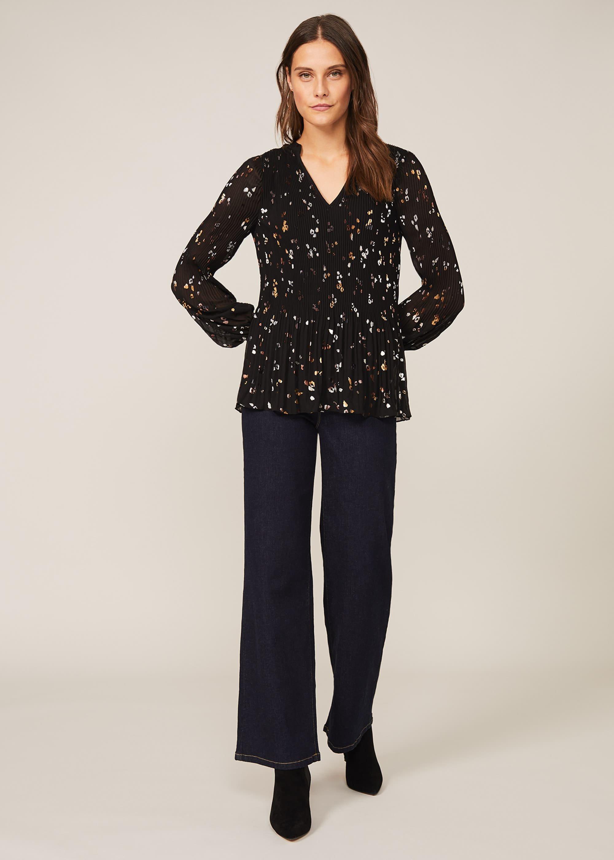 Ella Foil Spot Blouse