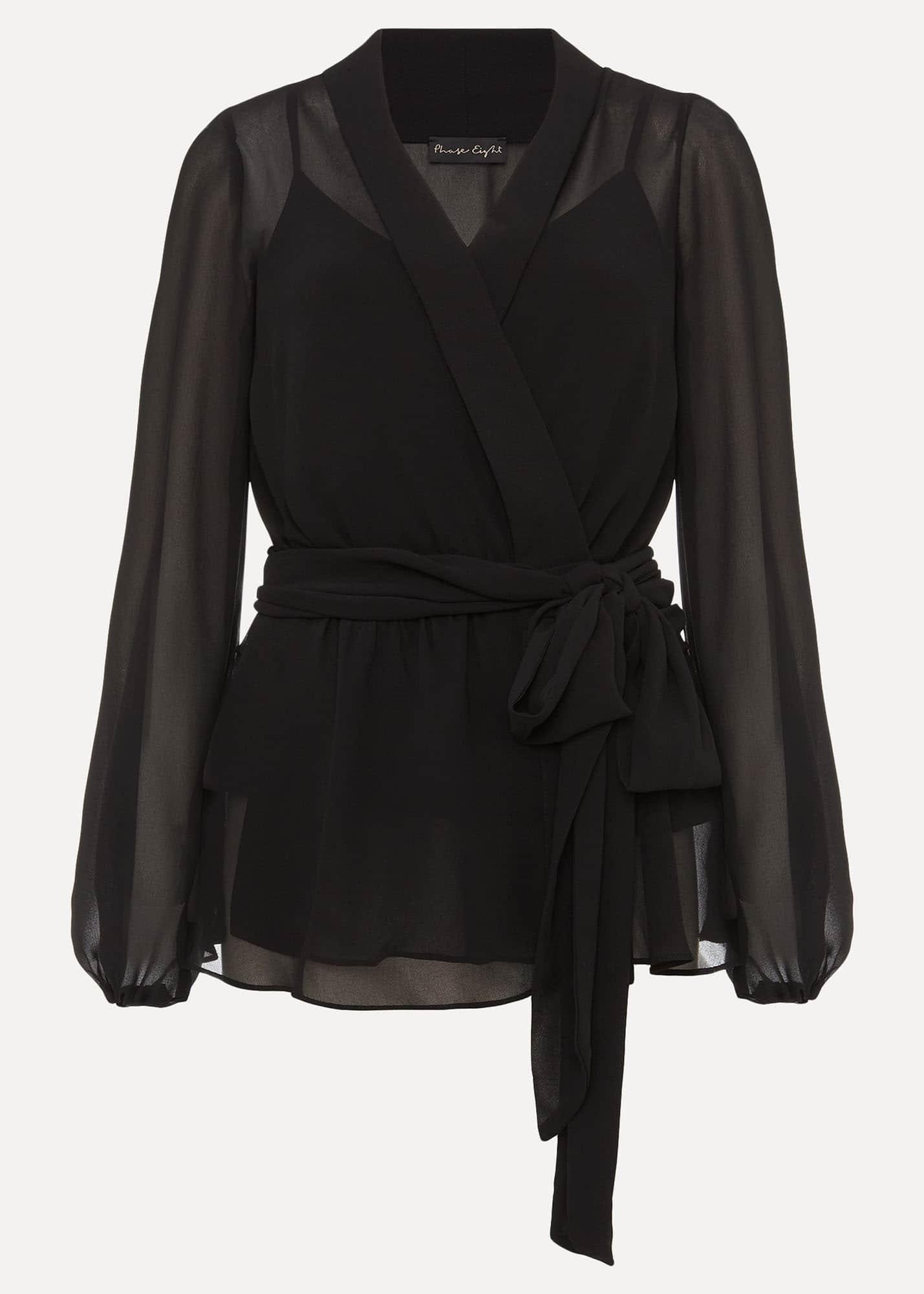Florentine Semi-Sheer Wrap Top