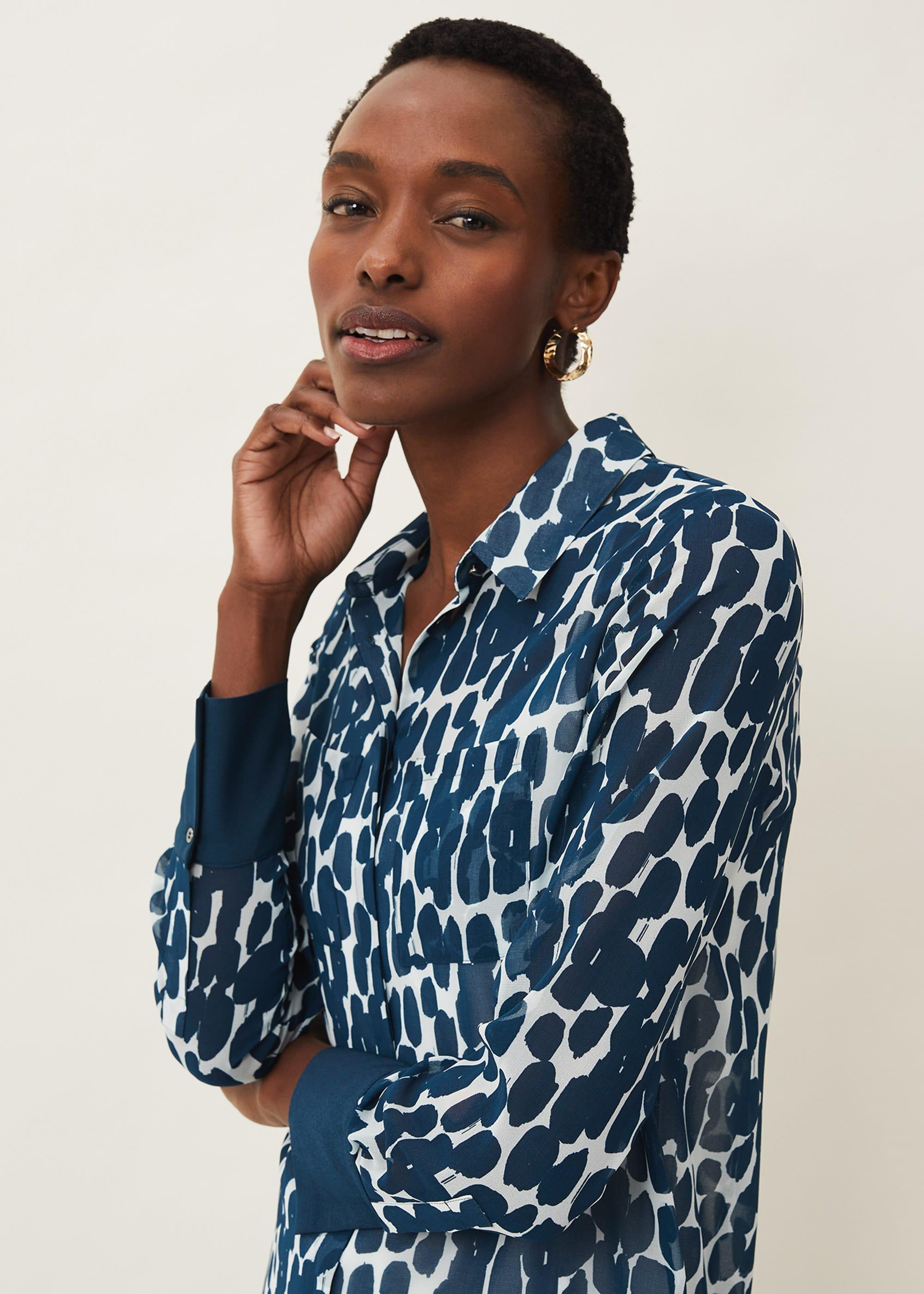 Tanjina Smudge Print Blouse