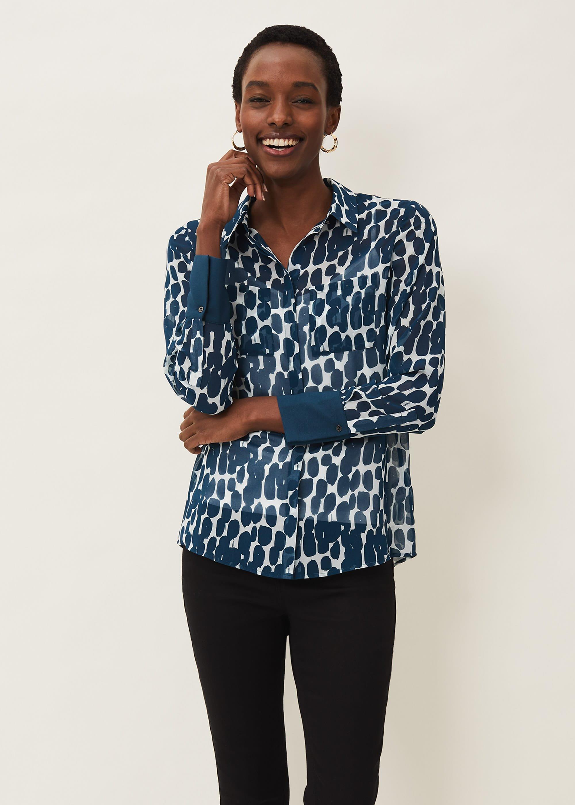 Tanjina Smudge Print Blouse
