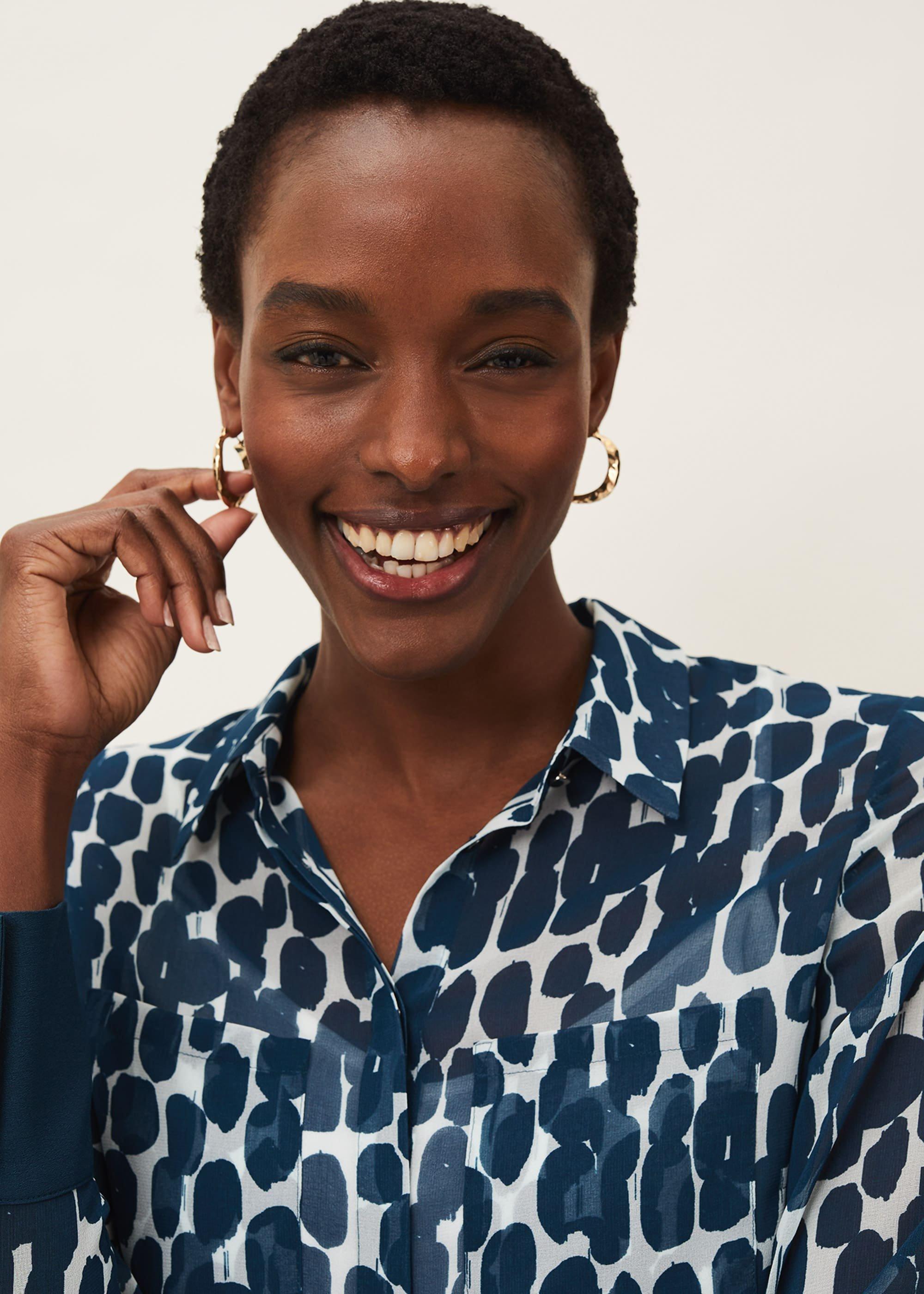 Tanjina Smudge Print Blouse