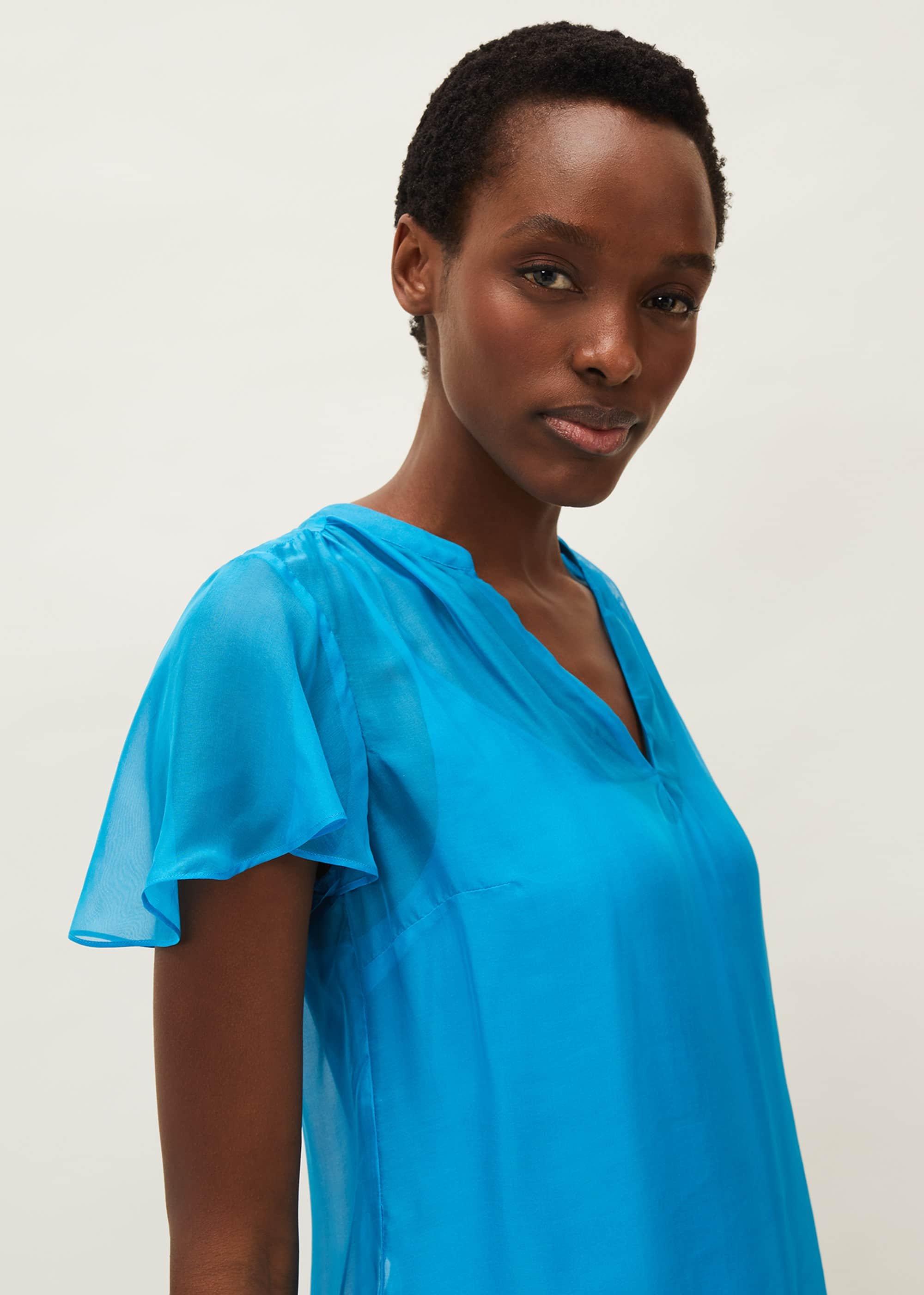 Naya Short Sleeved Silk Top