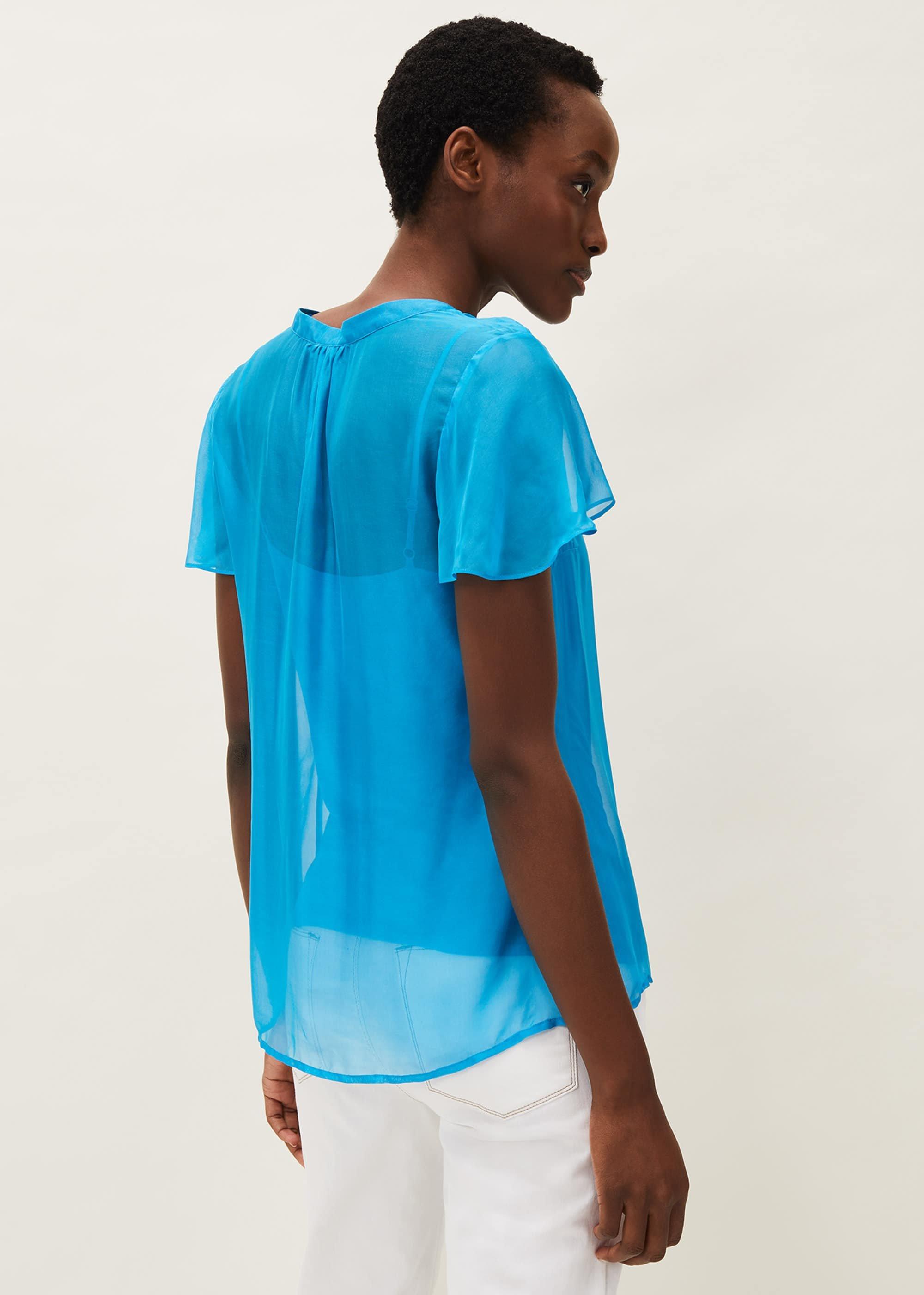 Naya Short Sleeved Silk Top
