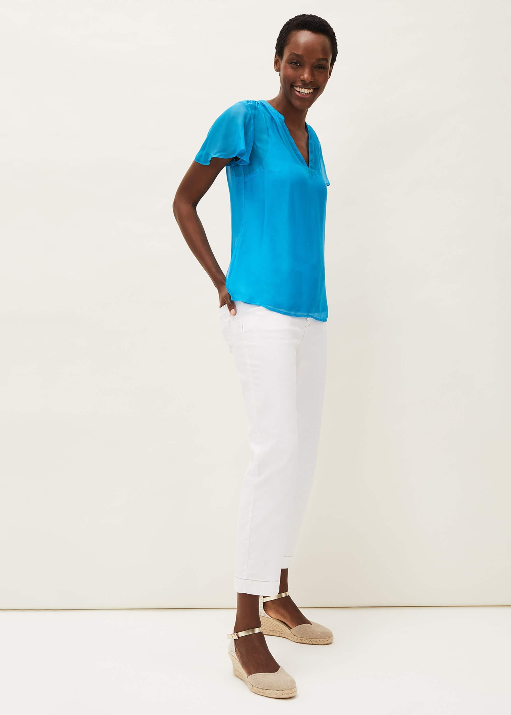 Naya Short Sleeved Silk Top