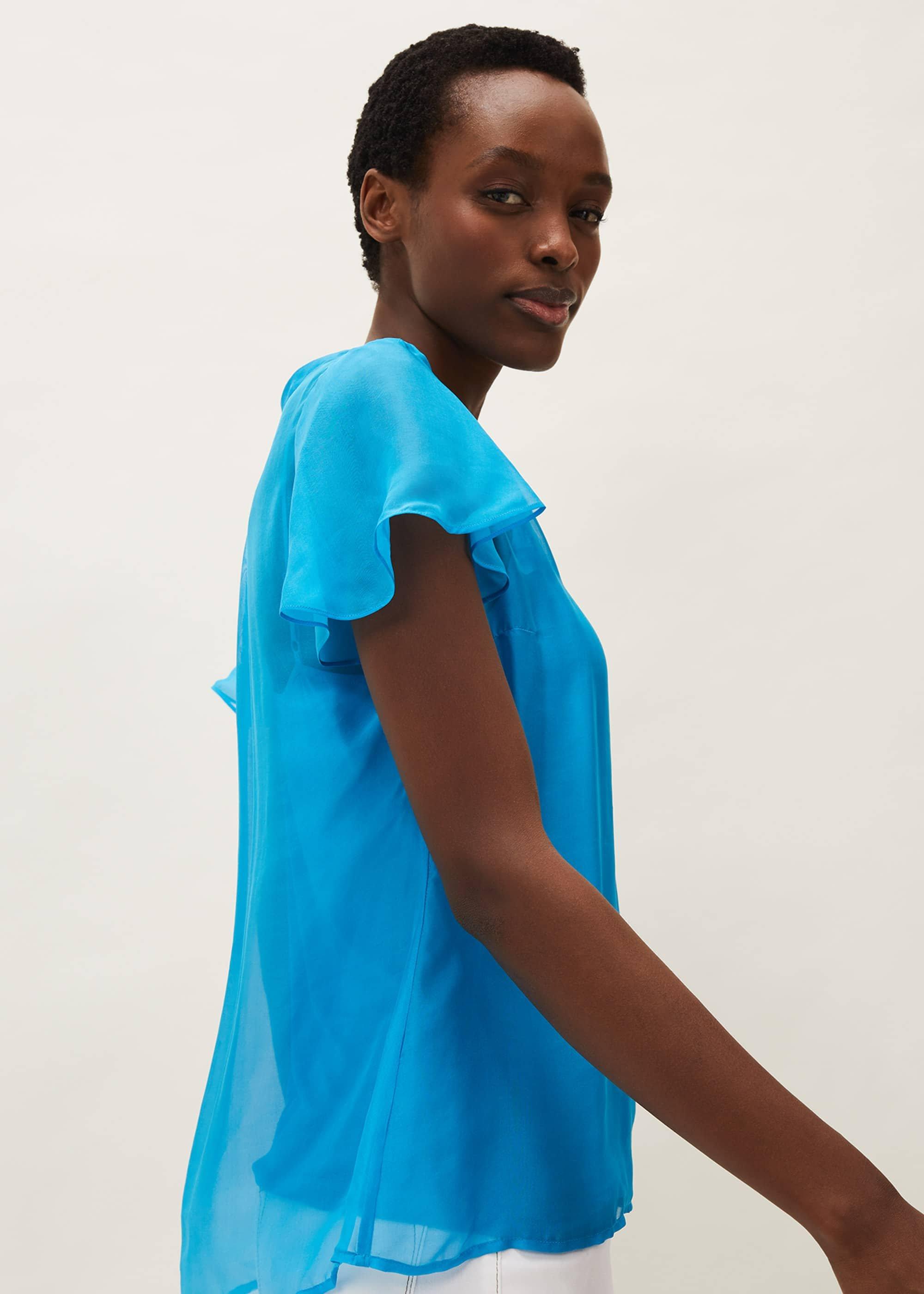 Naya Short Sleeved Silk Top
