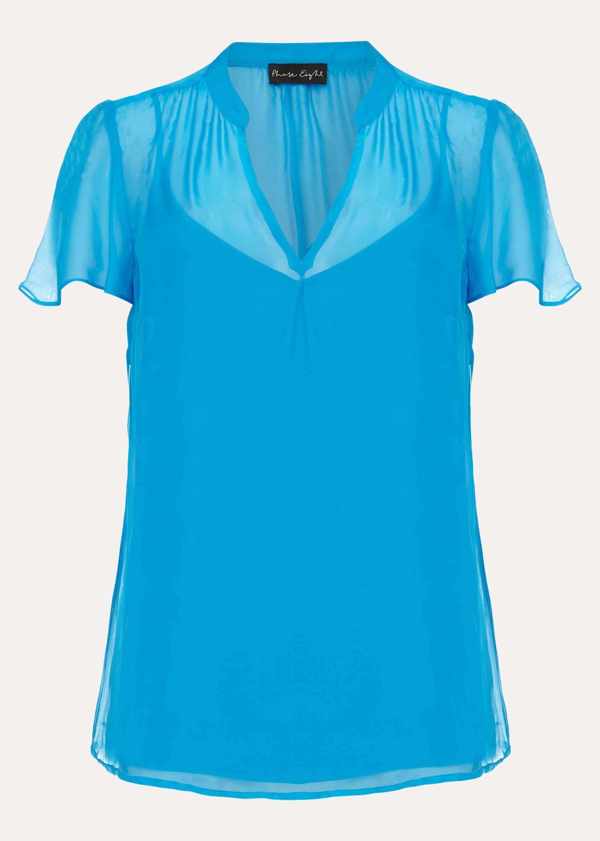 Naya Short Sleeved Silk Top