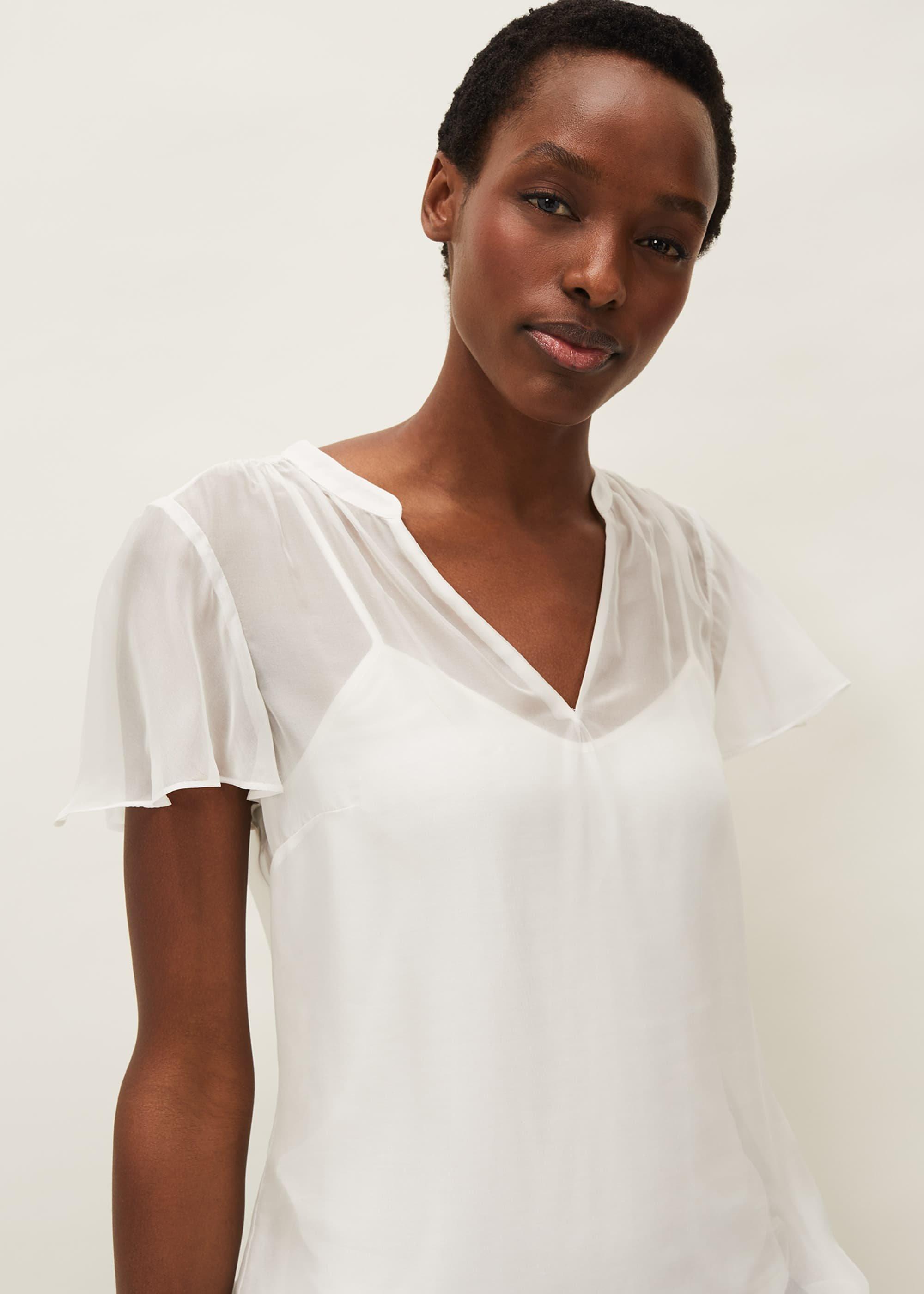 Naya Short Sleeved Silk Top
